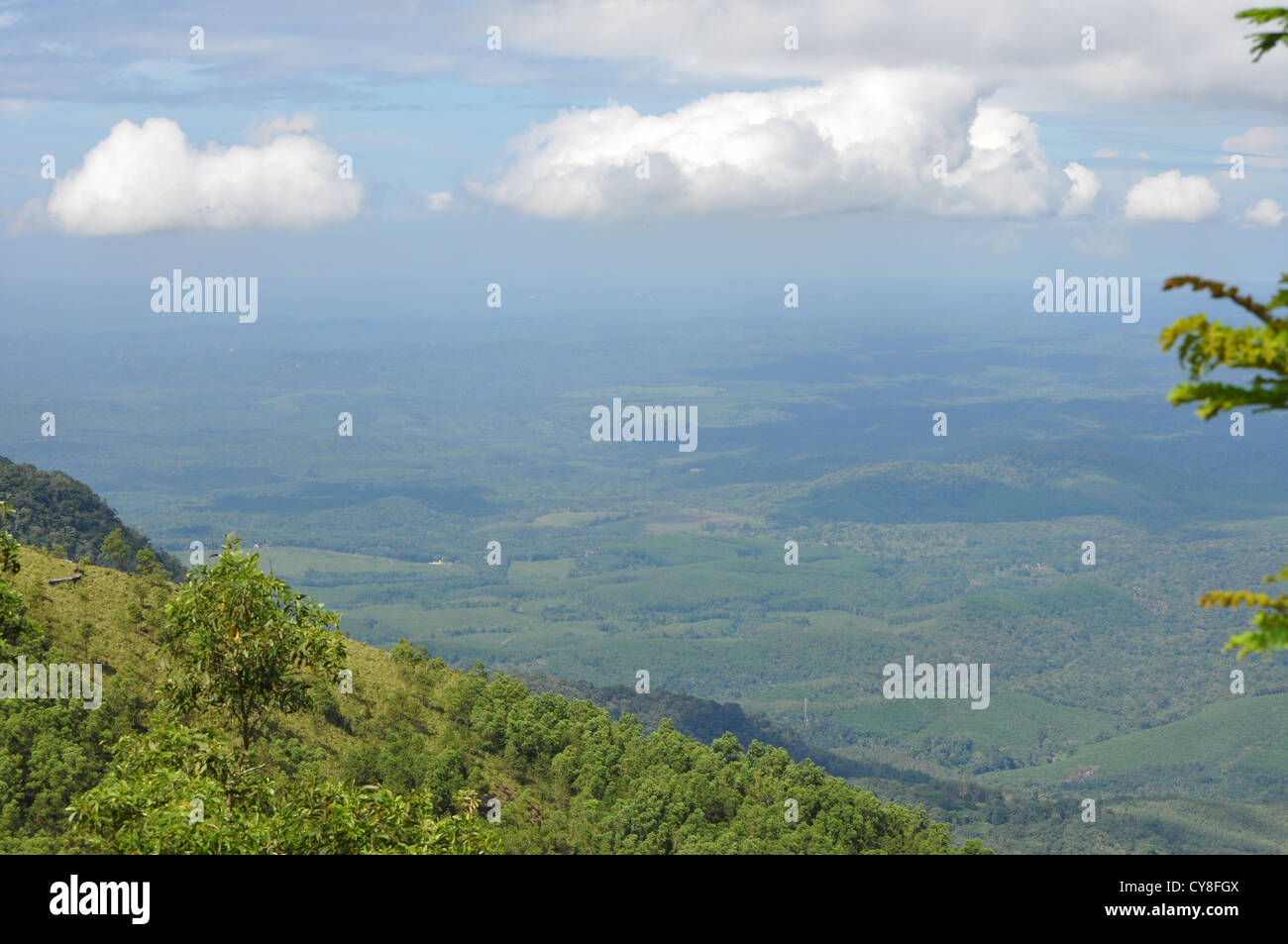 Thiruvananthapuram as seen from atop Ponmudi Hills Stock Photo