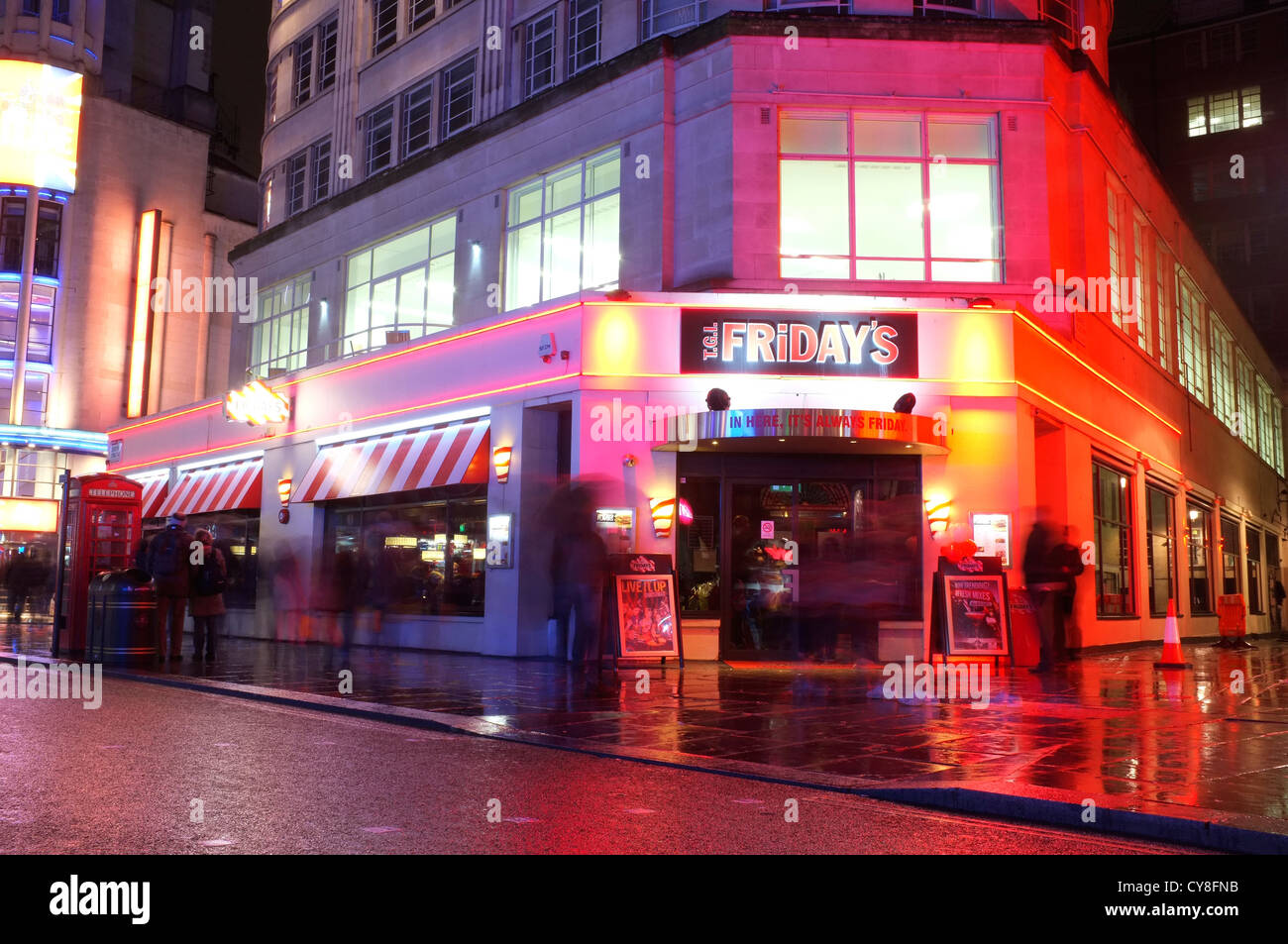 T&J Fridays Restaurant in Piccadilly, London Stock Photo