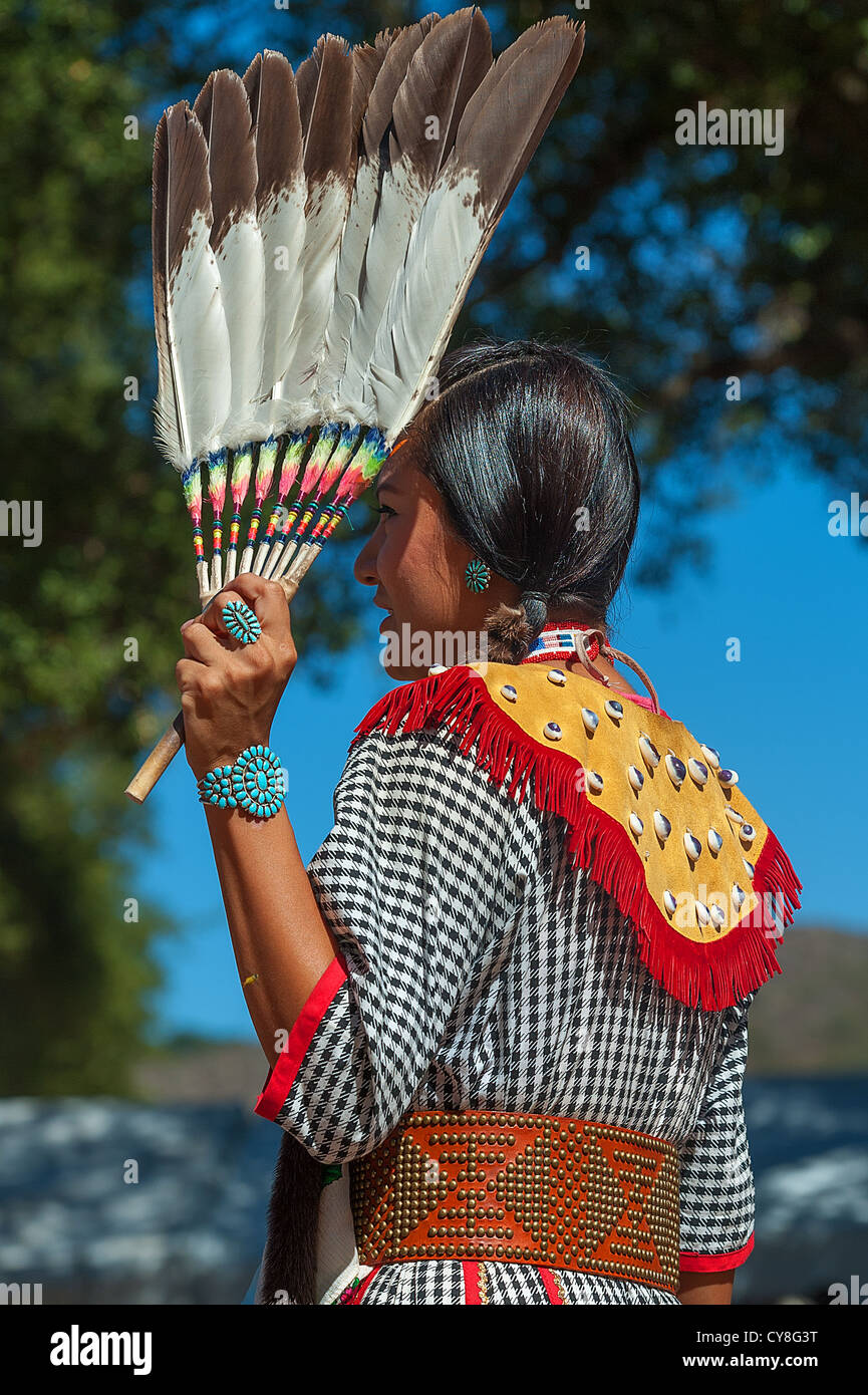 Chumash native American woman Stock Photo