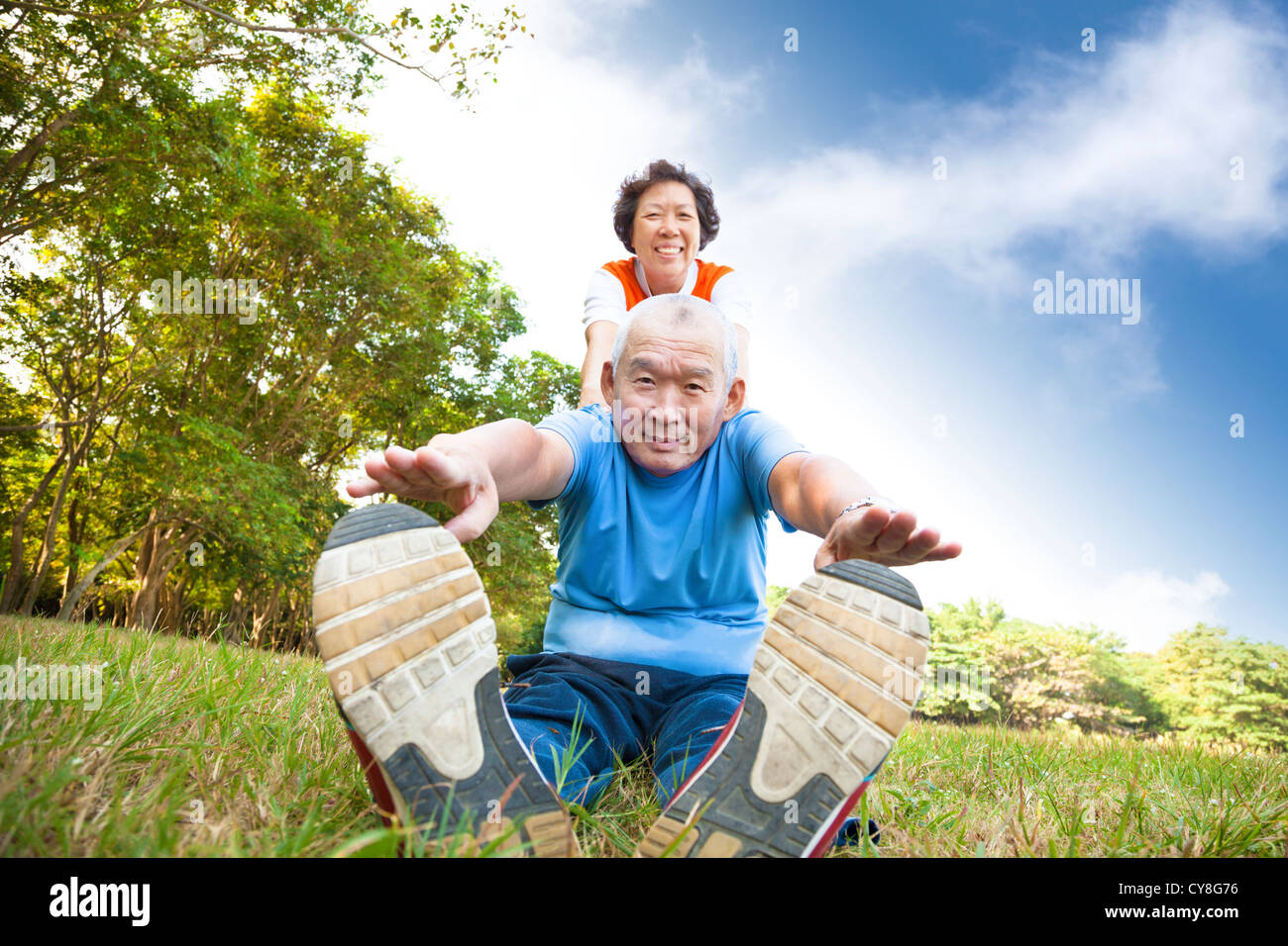 happy asian Senior couple Stock Photo - Alamy