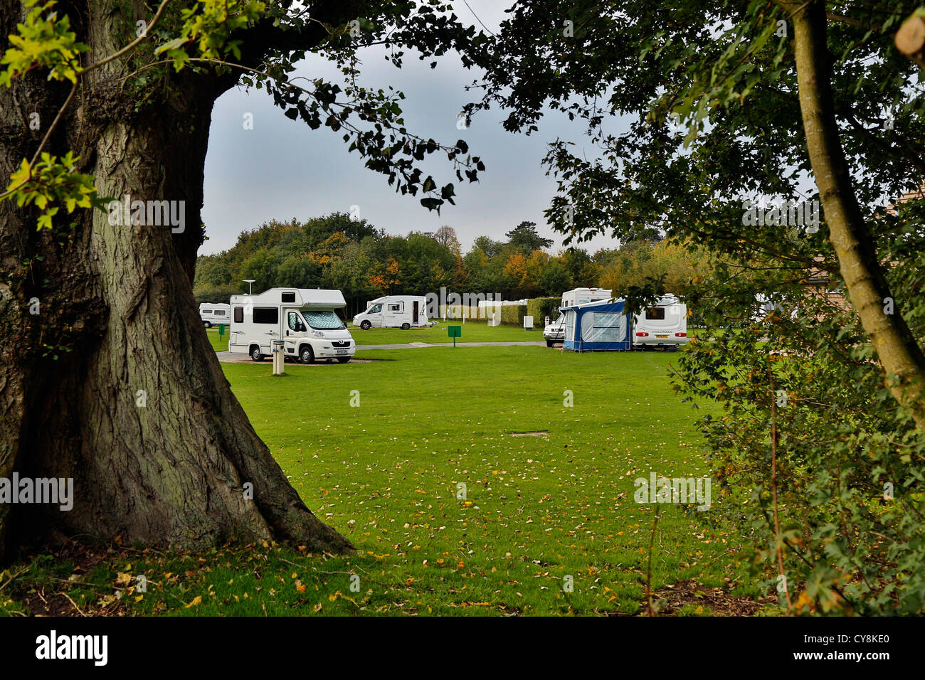 Canterbury Caravan and Camping Site; Kent; UK Stock Photo