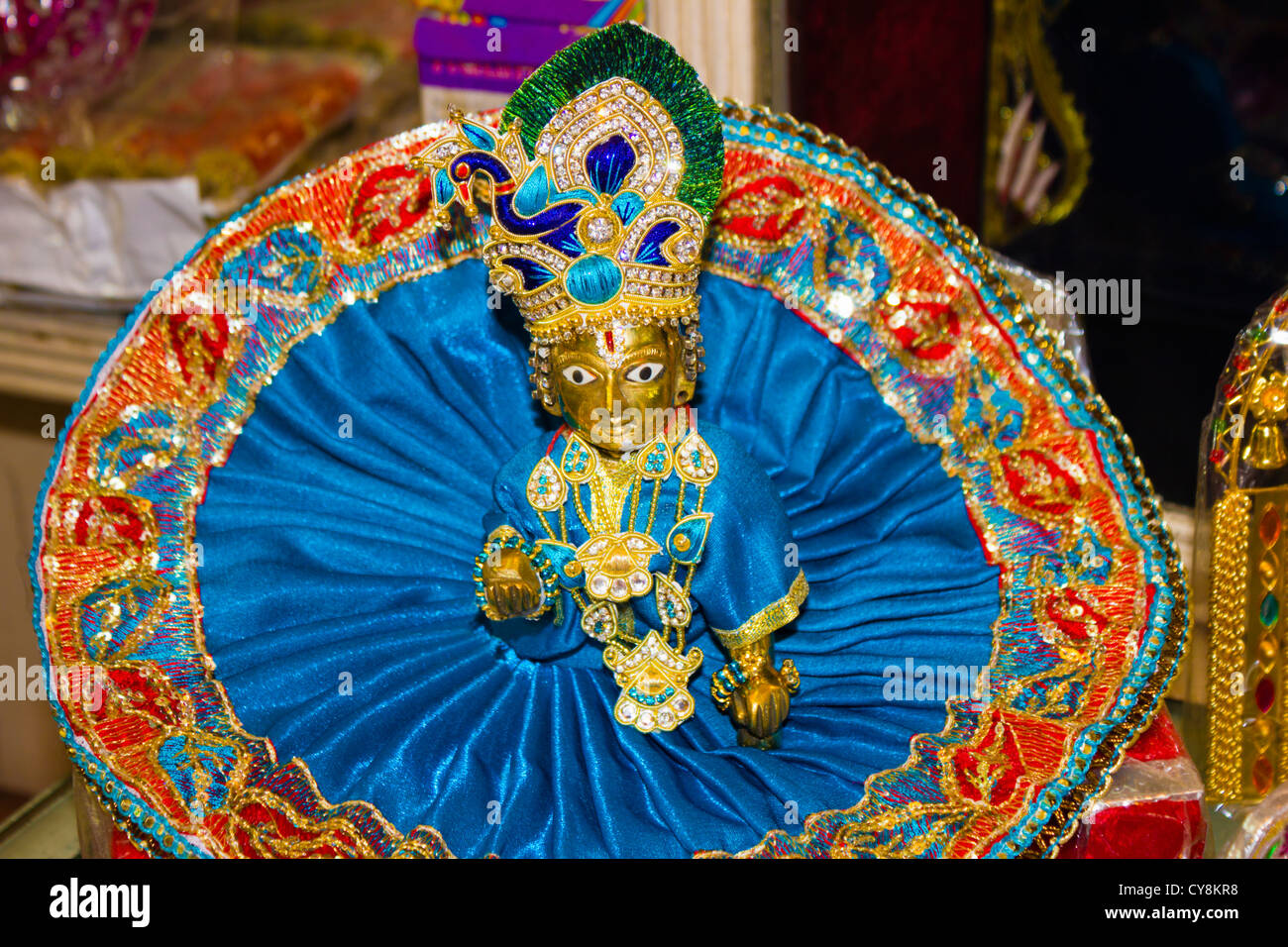 Lord Krishna figurine at a market stall Stock Photo Alamy