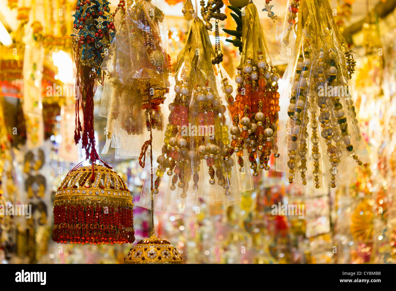 Decorative ornaments for sale at a market stall Stock Photo Alamy