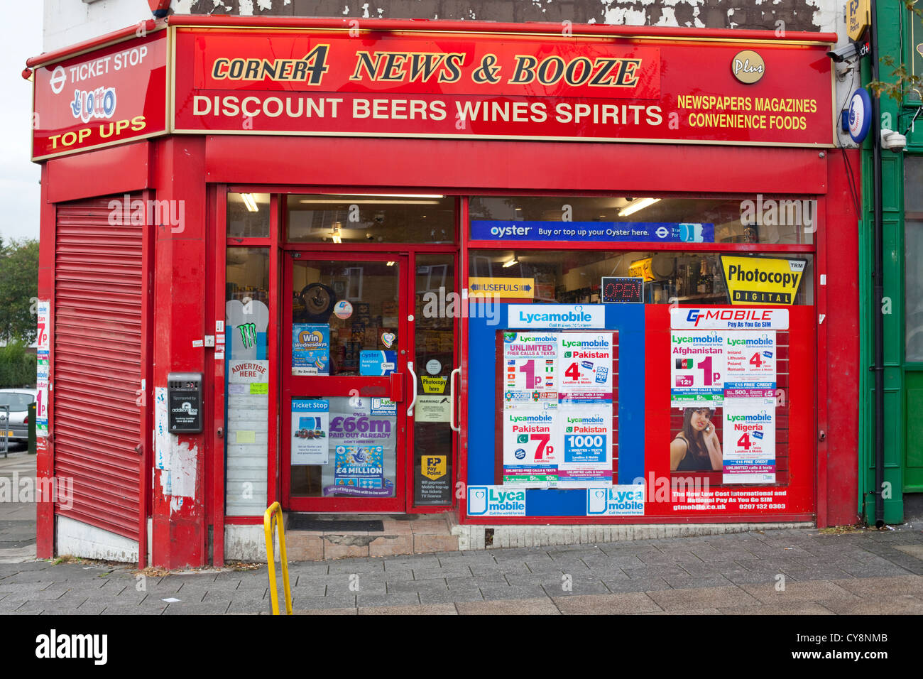 News & Booze, Local newsagent and off license shop, Burnt Oak Broadway
