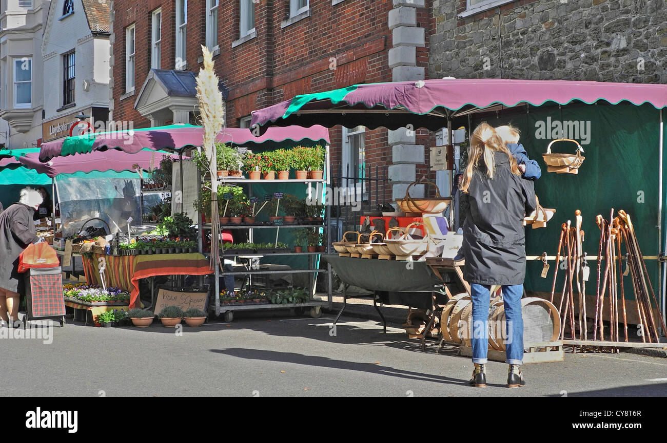 Farmers Market Petworth Sussex Stock Photo Alamy