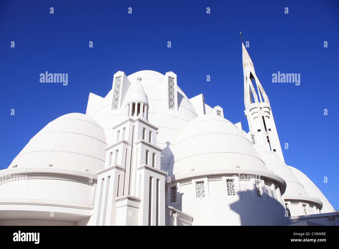 The Sainte Jeanne d'Arc church with her picturesque art deco