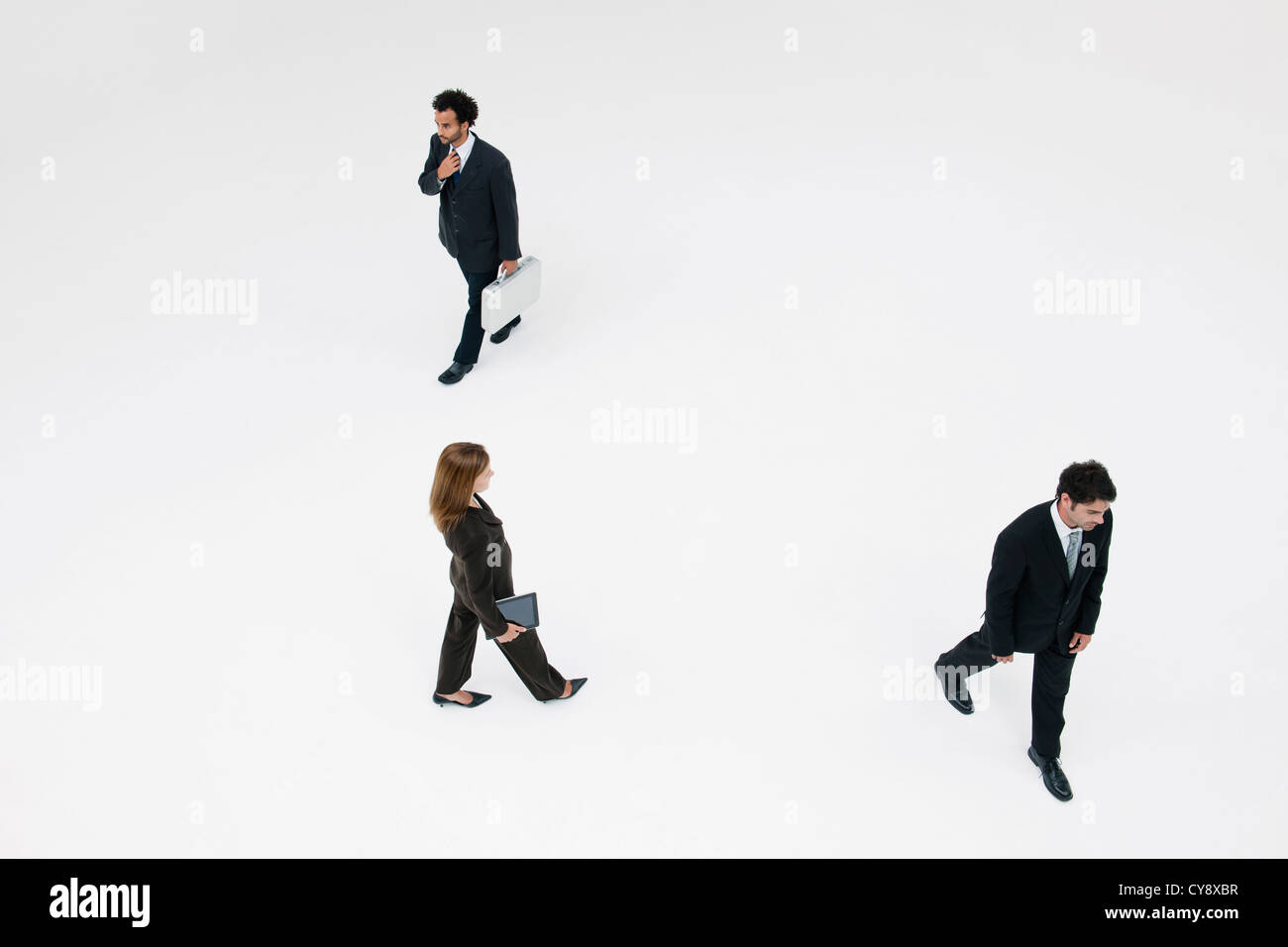 Business professionals on the move Stock Photo
