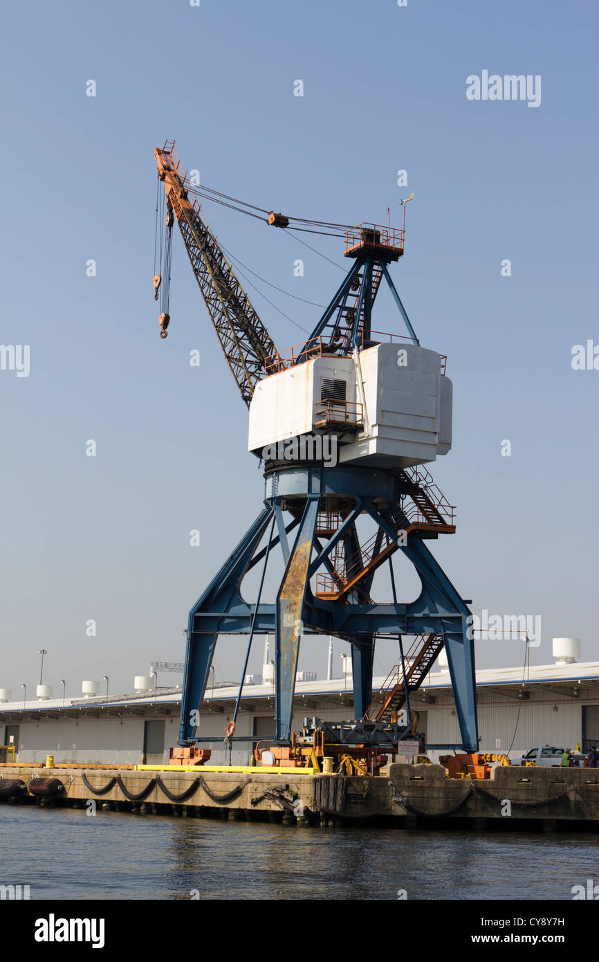 Crane at a commercial dock Baltimore, Maryland, USA Stock Photo Alamy