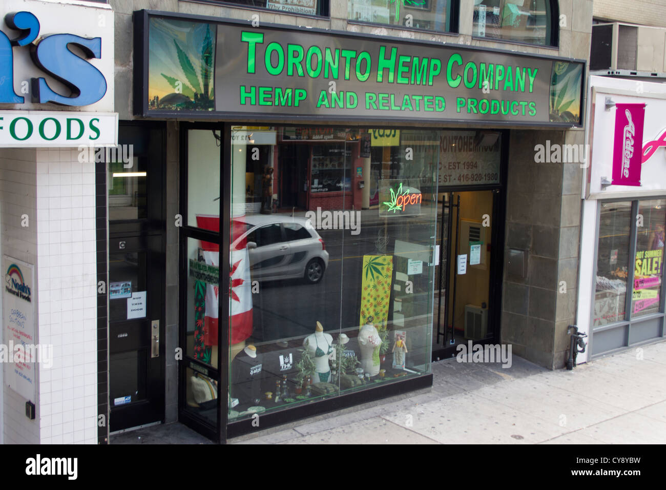 Toronto Hemp Company (THC) smoke shop in downtown Toronto Canada is a