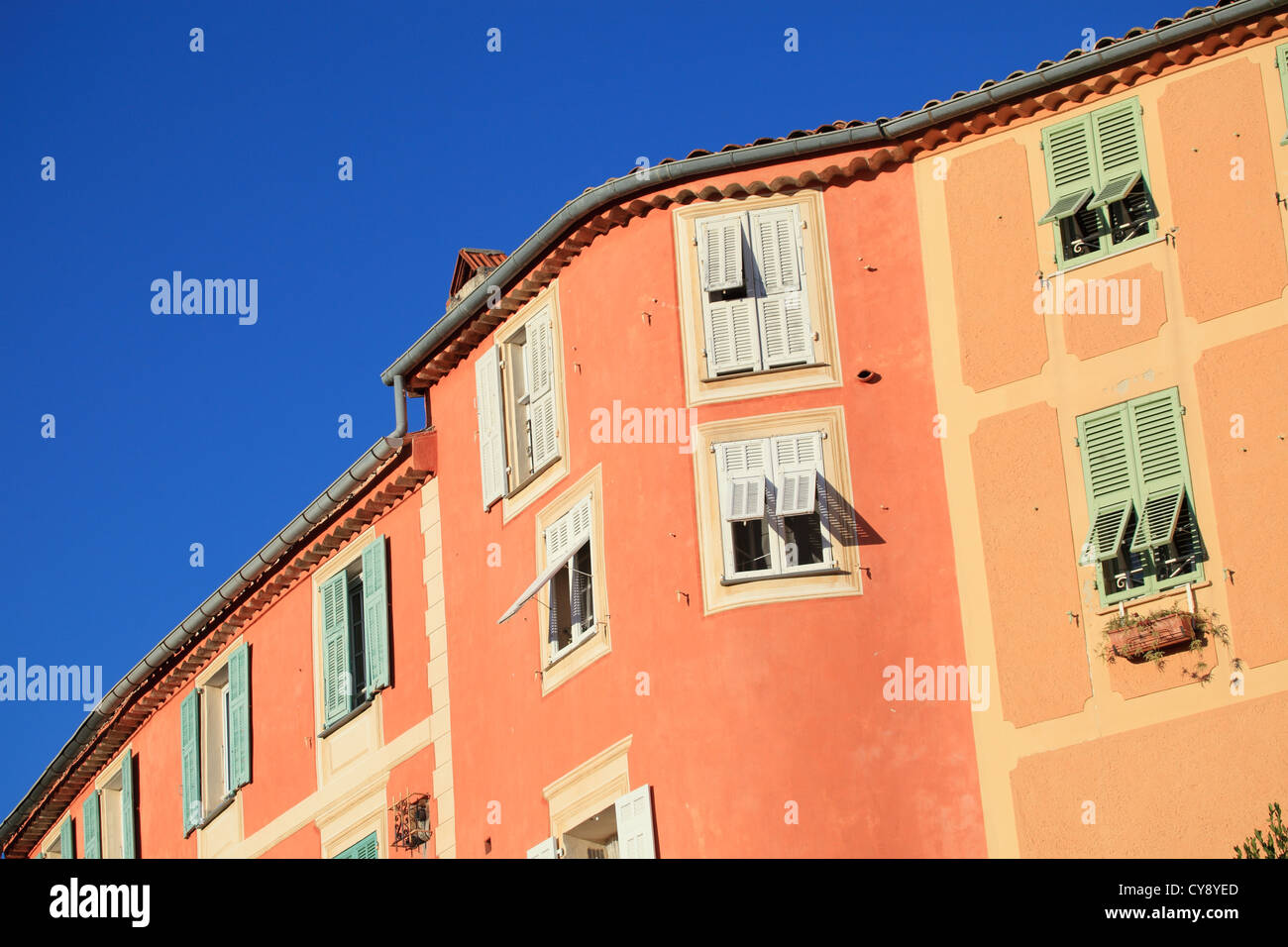Picturesque perched village of Falicon in the back country of the Alpes-Maritimes Stock Photo