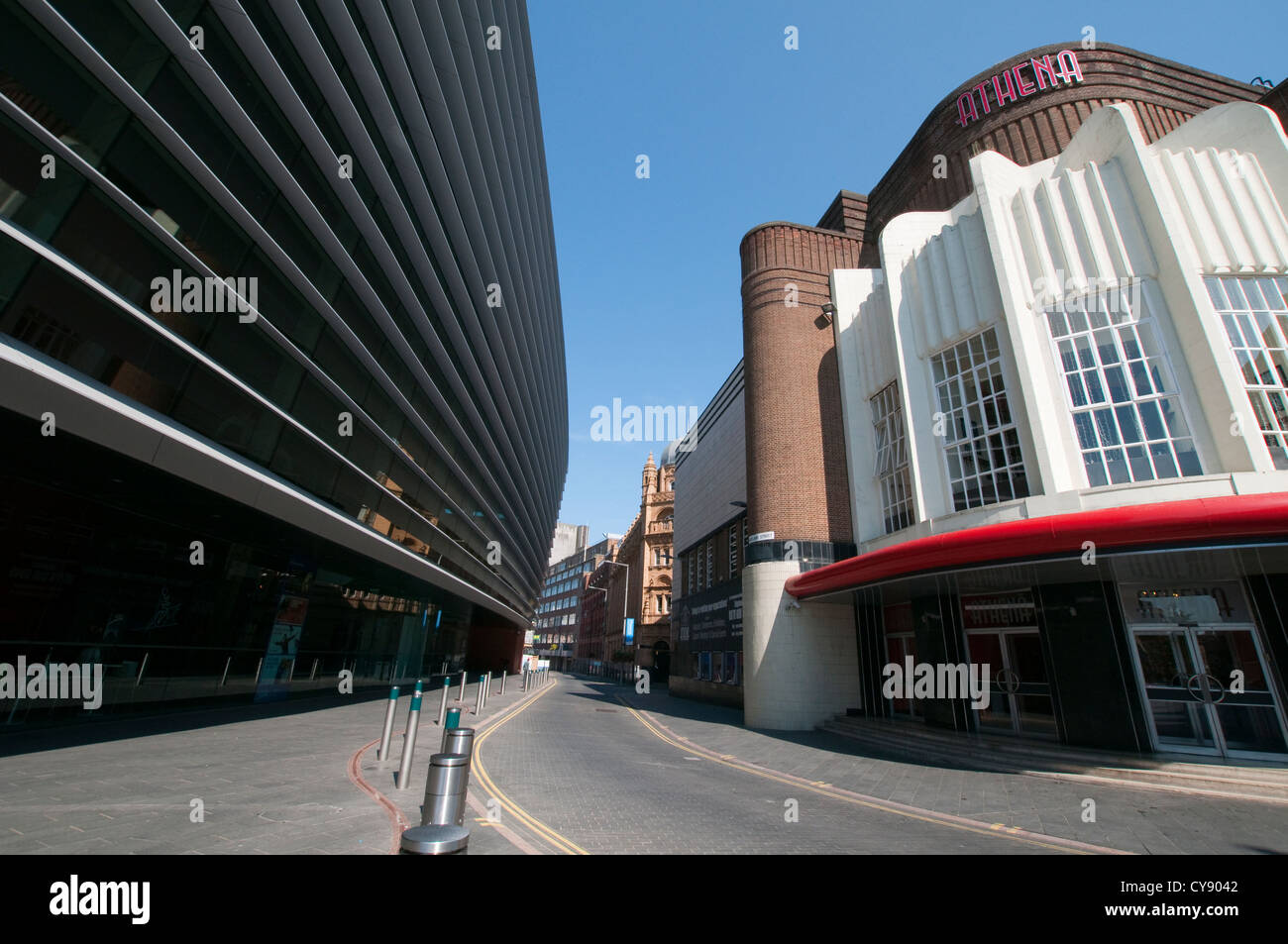 The Curve Theatre and Athena in Leicester City Centre, Leicestershire England UK Stock Photo