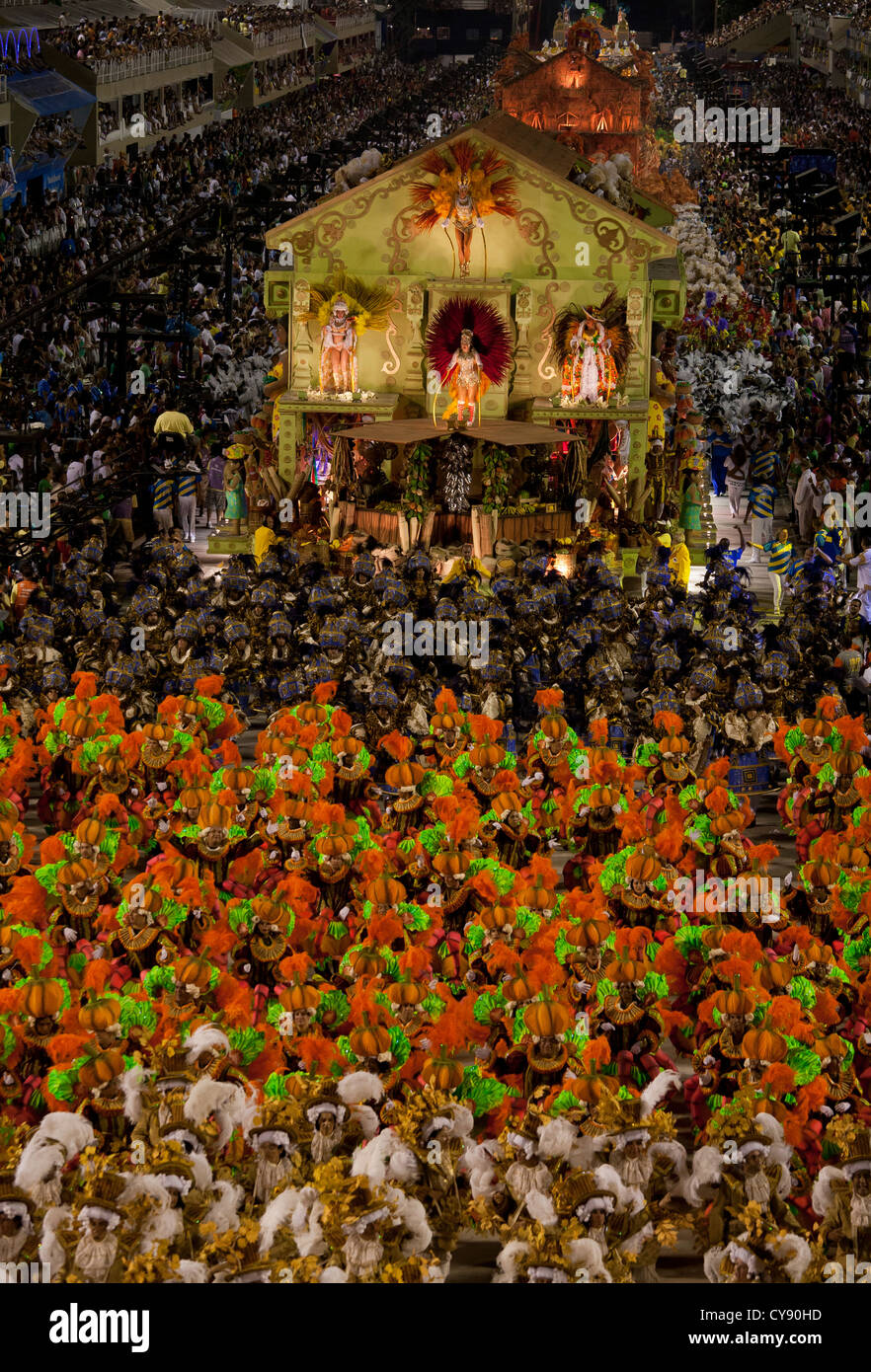 Carnival Parade in Sambadrome Rio de Janeiro Brazil Stock Photo