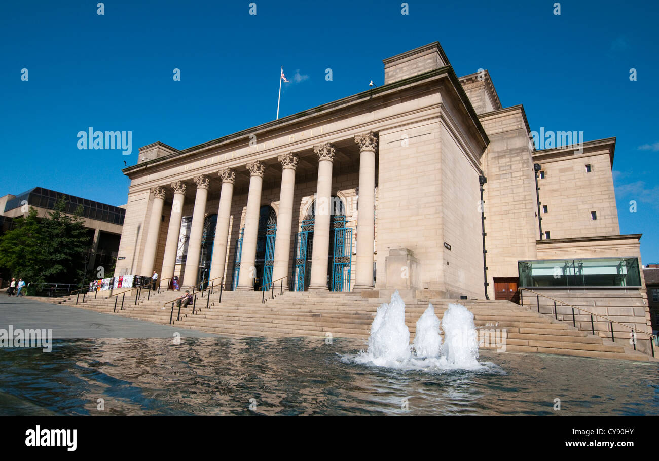 City Hall in Sheffield City Centre, South Yorkshire UK Stock Photo