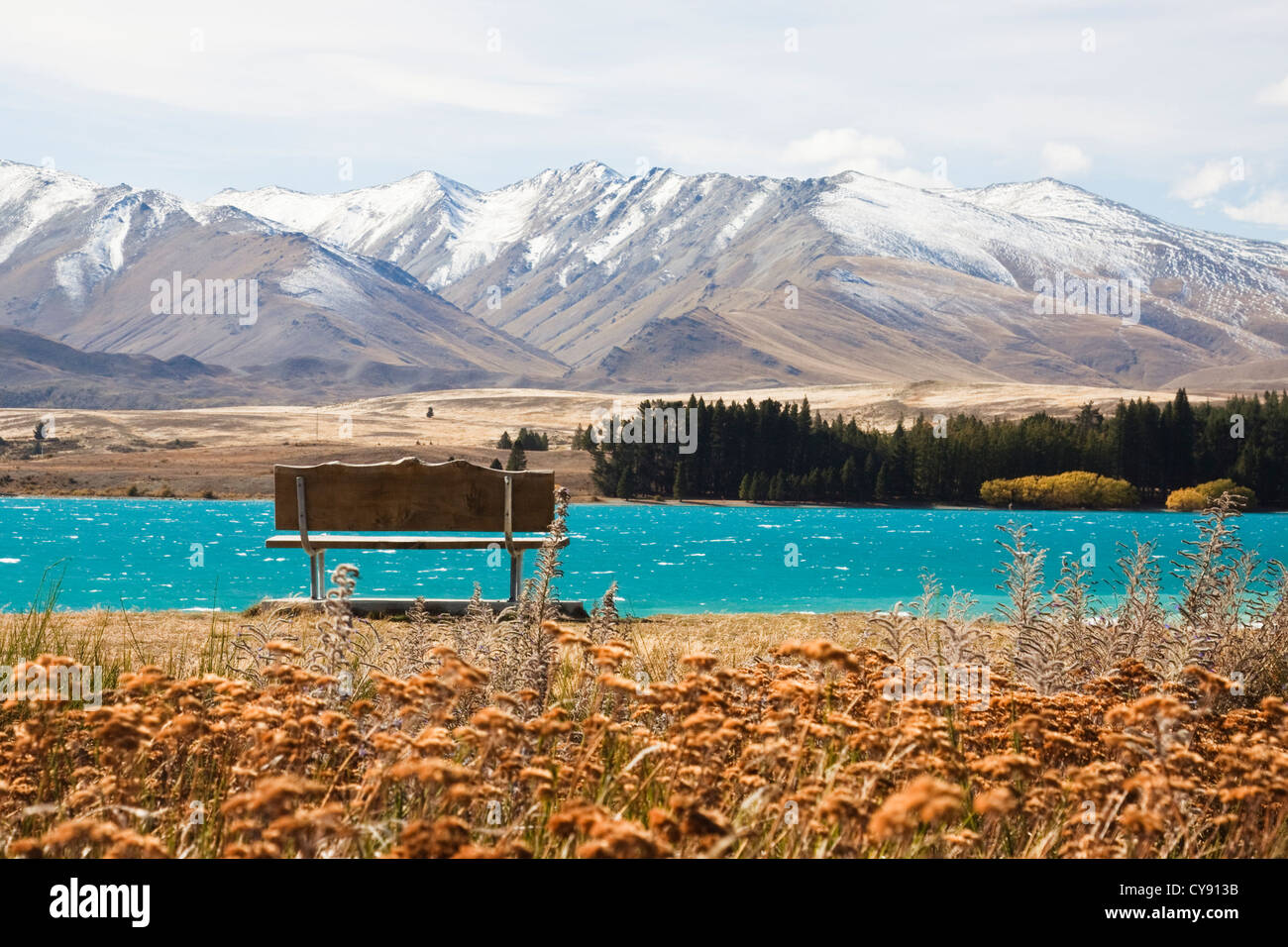 Lake Tekapo in South Island New Zealand during a drive round the island