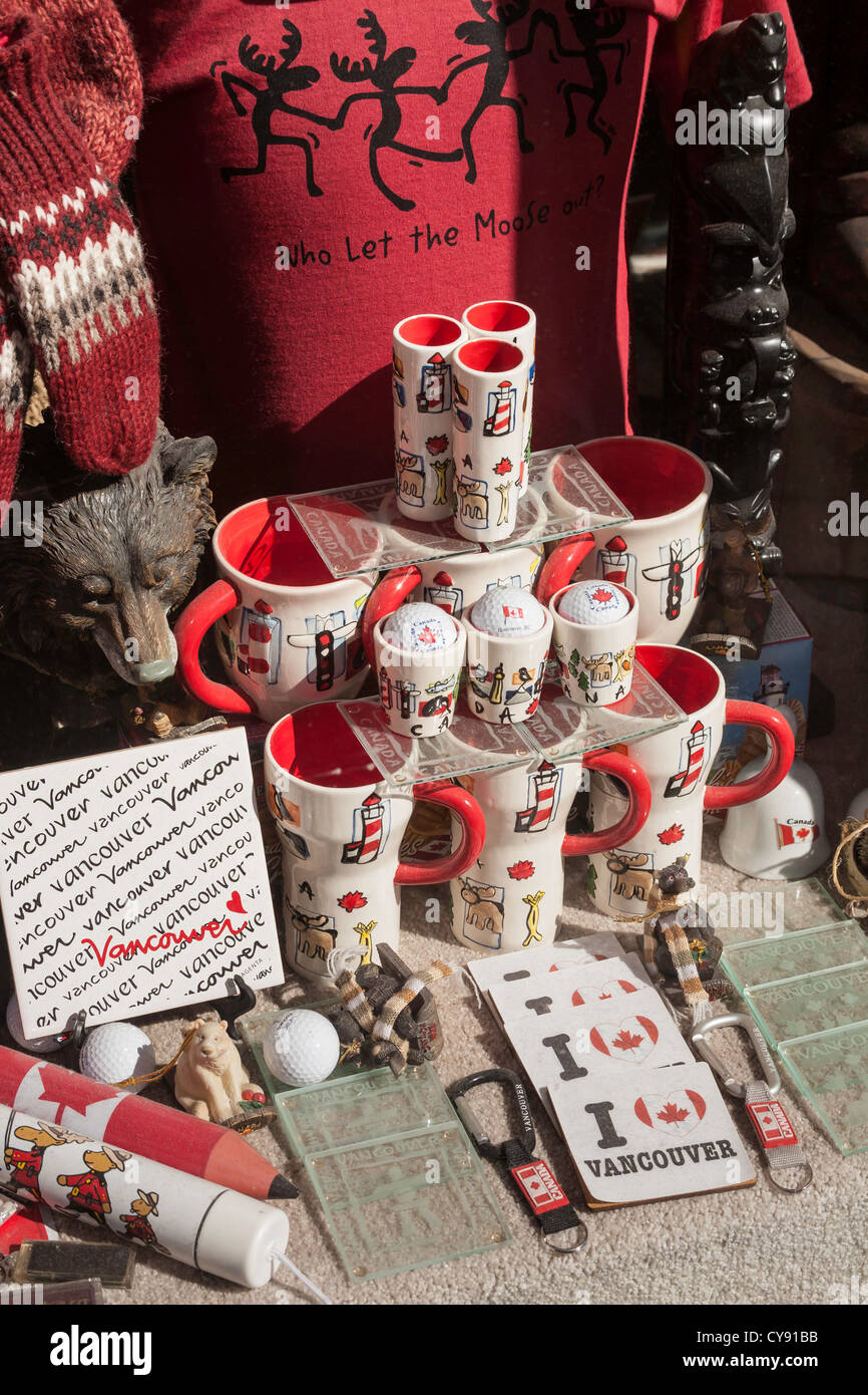 Canadian Souvenir Shop Window, Vancouver, CA Stock Photo Alamy