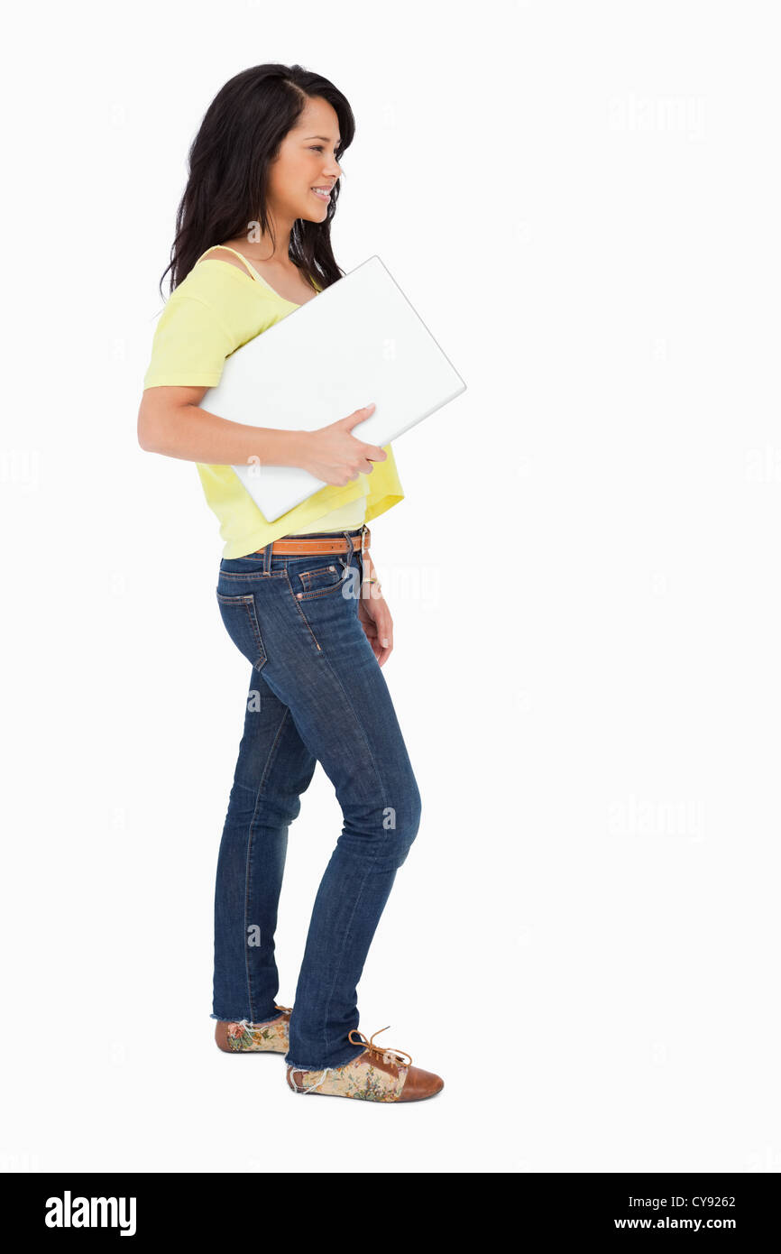 Long hair woman side view Cut Out Stock Images & Pictures - Alamy