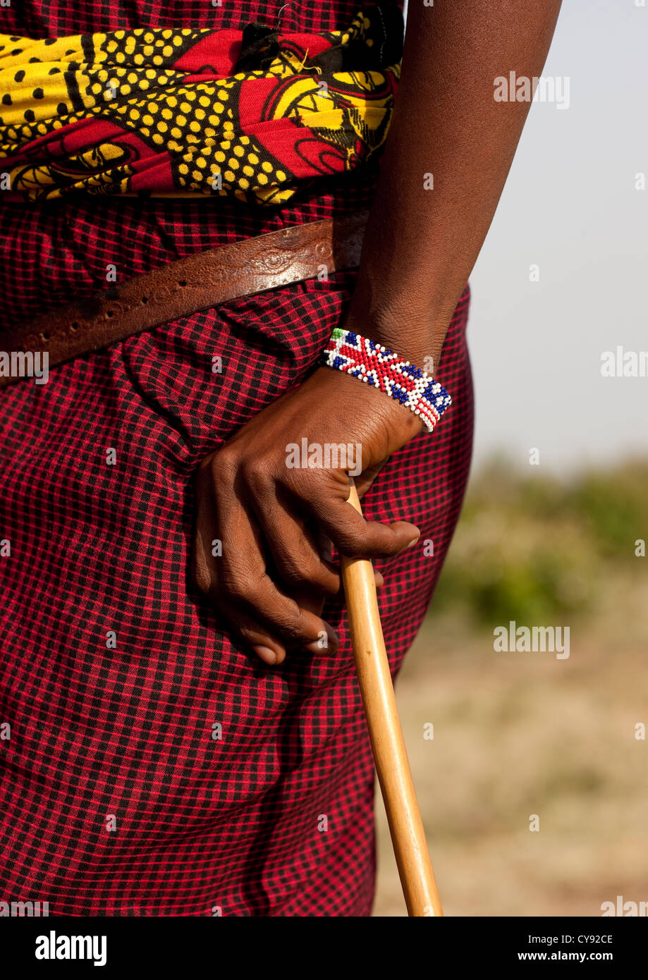 Maasai Warrior In Kenya Stock Photo