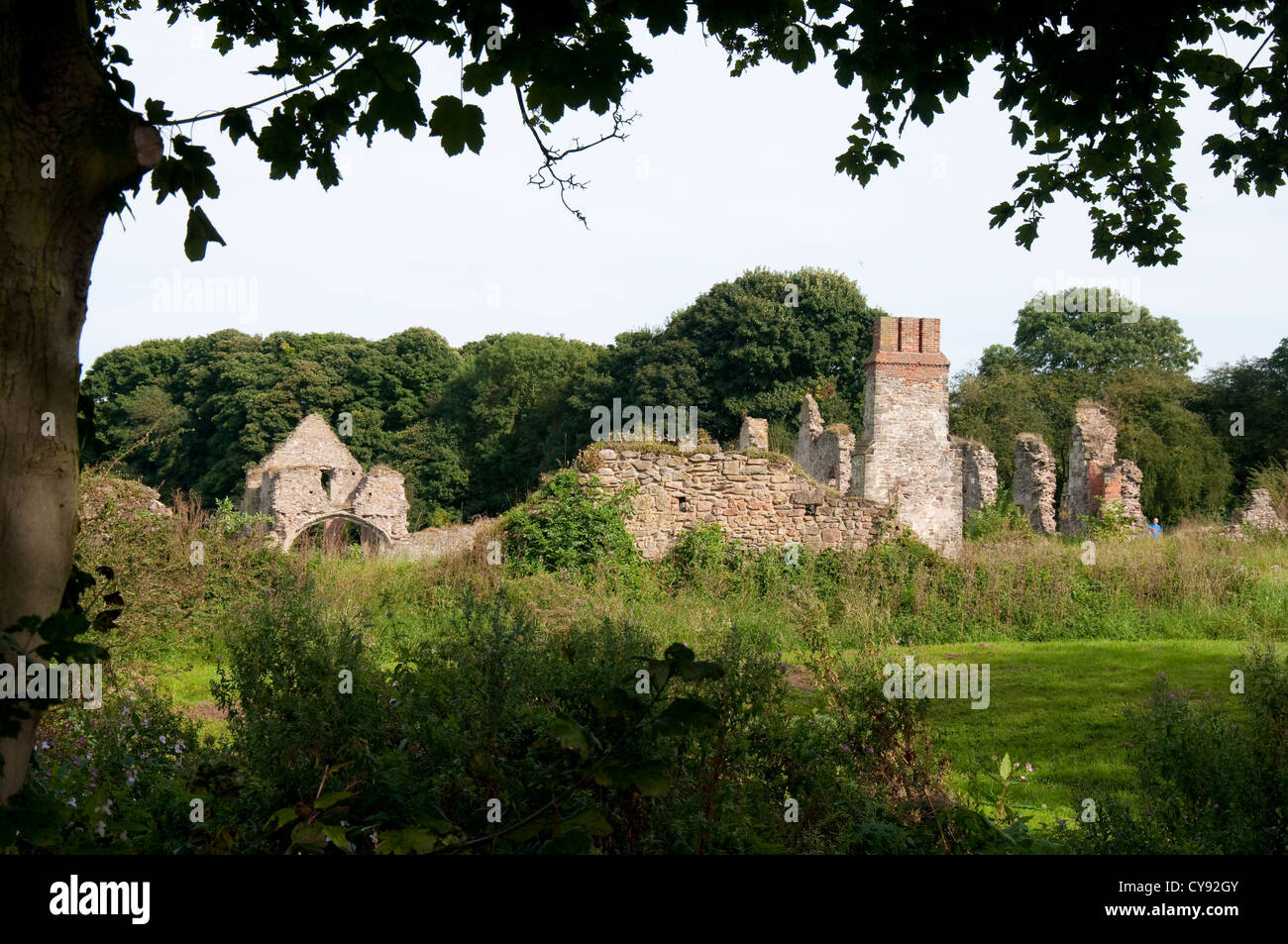 The ruins of Grace Dieu Priory, near Thringstone in Leicestershire