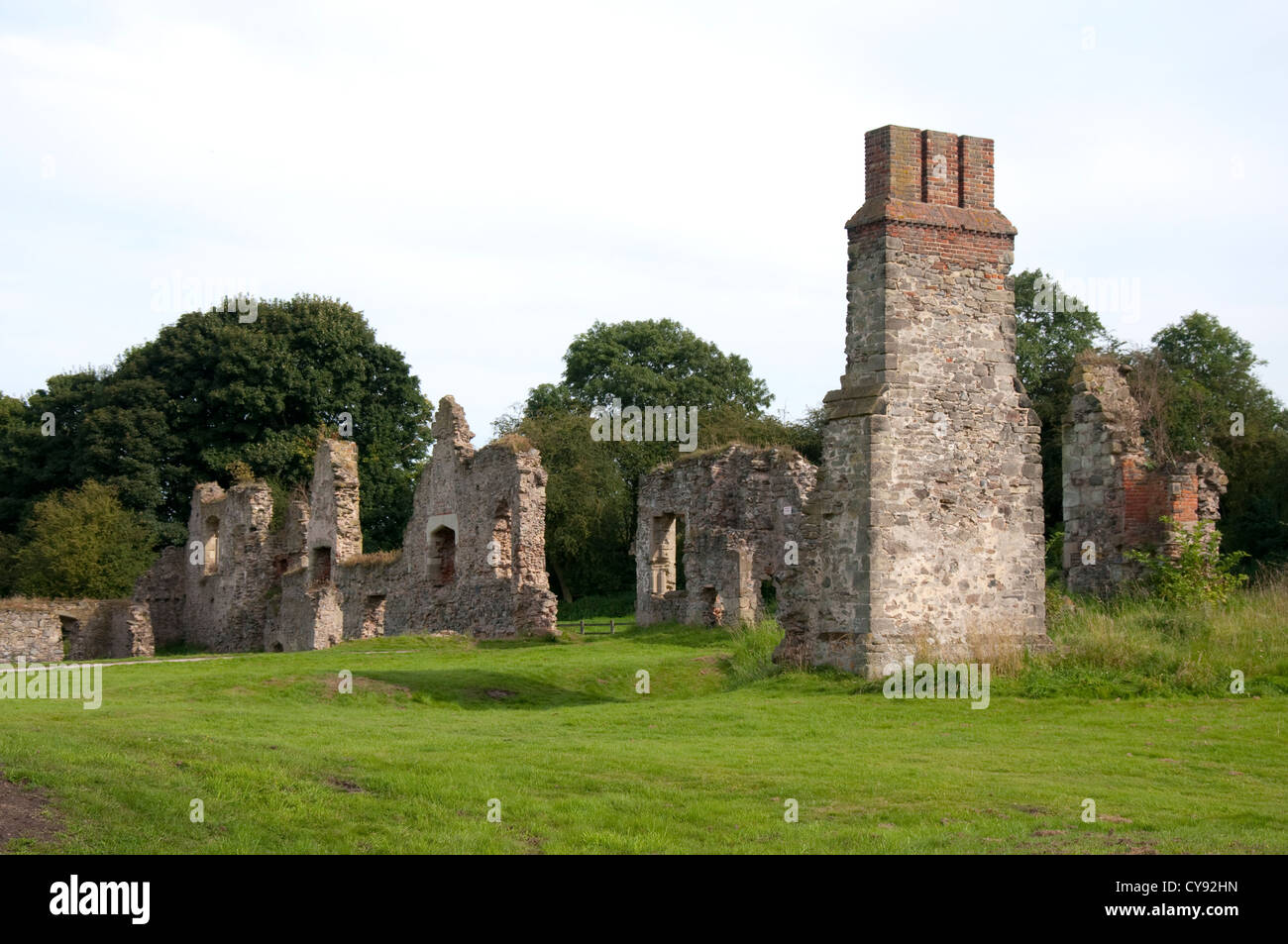 The ruins of Grace Dieu Priory, near Thringstone in Leicestershire