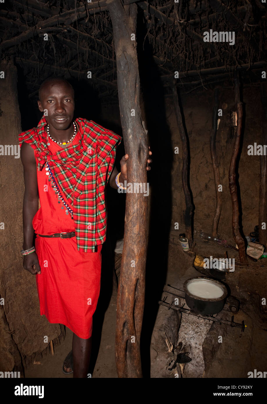 Maasai In Kenya Stock Photo