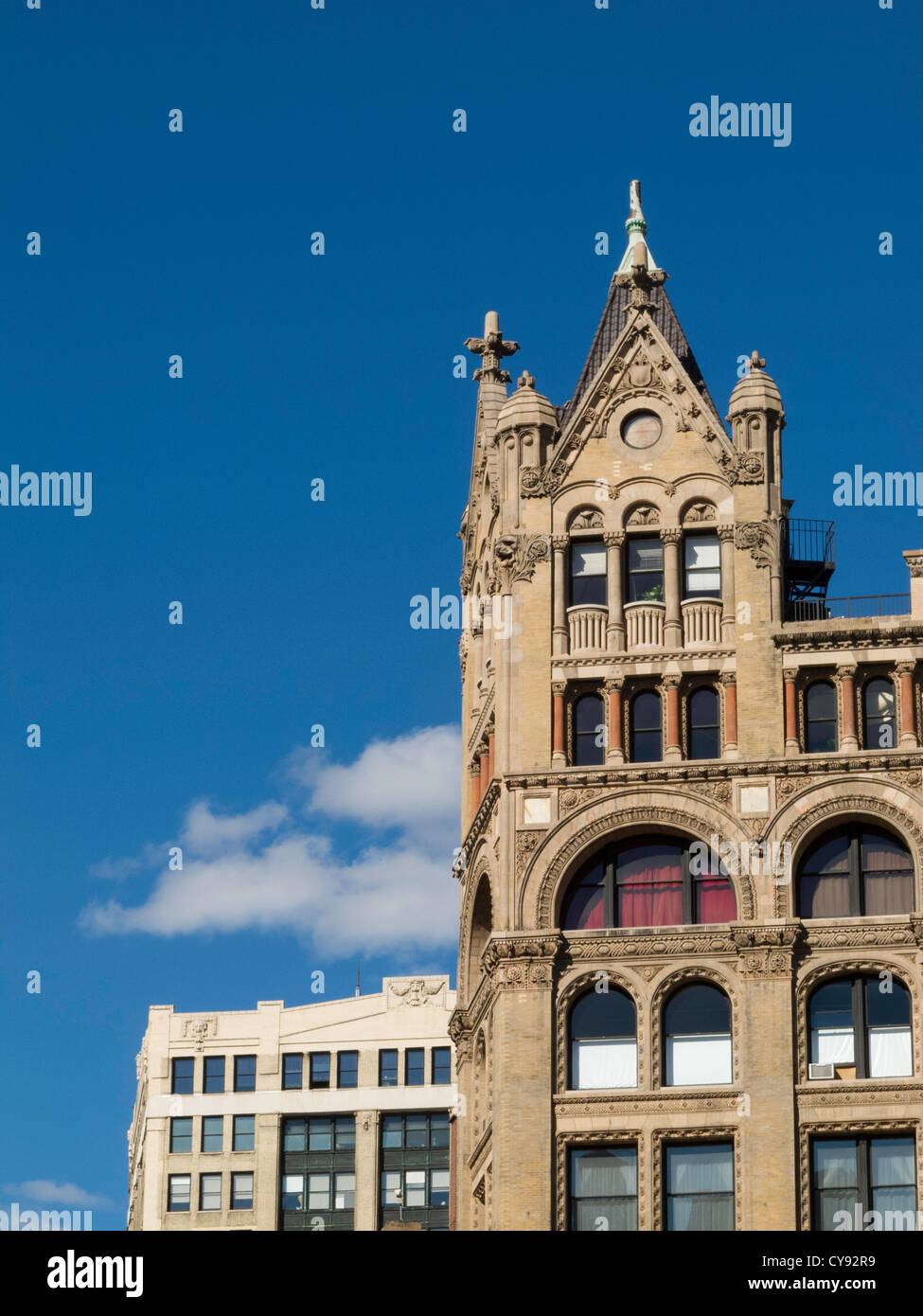 Rooftop Details, Union Square, NYC Stock Photo Alamy