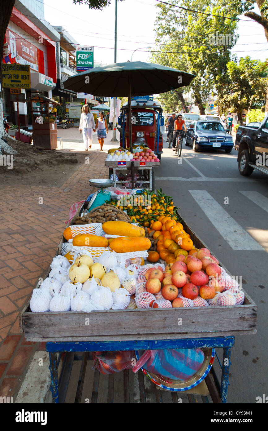 Sale of Street Food in Vientiane, Laos Stock Photo Alamy