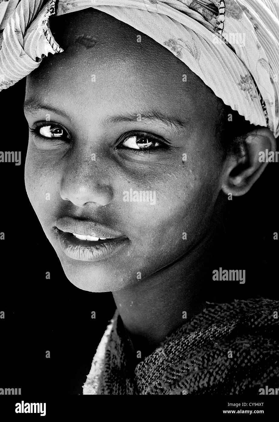 Girl In Senafe, Eritrea Stock Photo