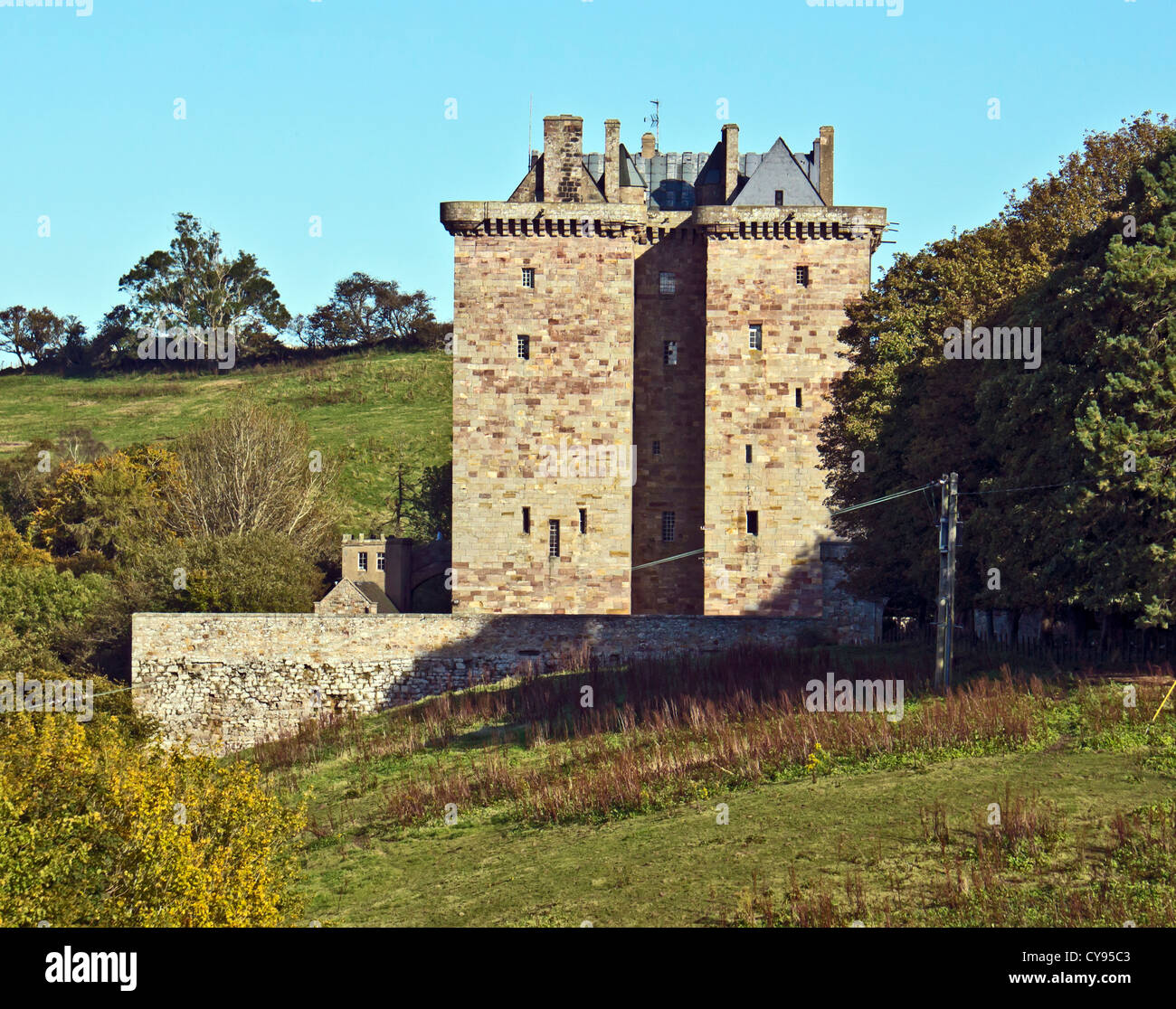 Borthwick Castle Hotel in North Middleton Midlothian Scotland Stock Photo