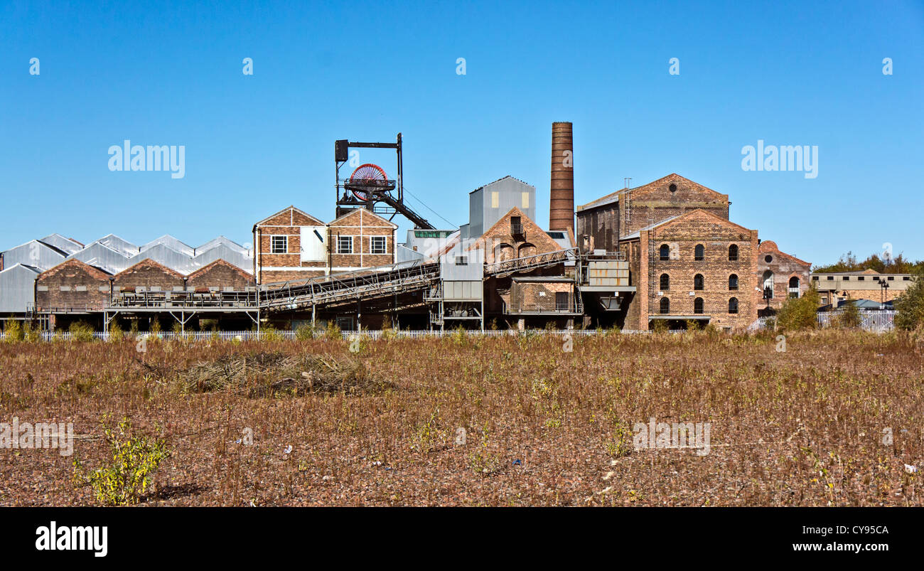National Mining Museum Scotland The Lady Victoria Colliery Newtongrange Midlothian seen from old rail sidings south Stock Photo