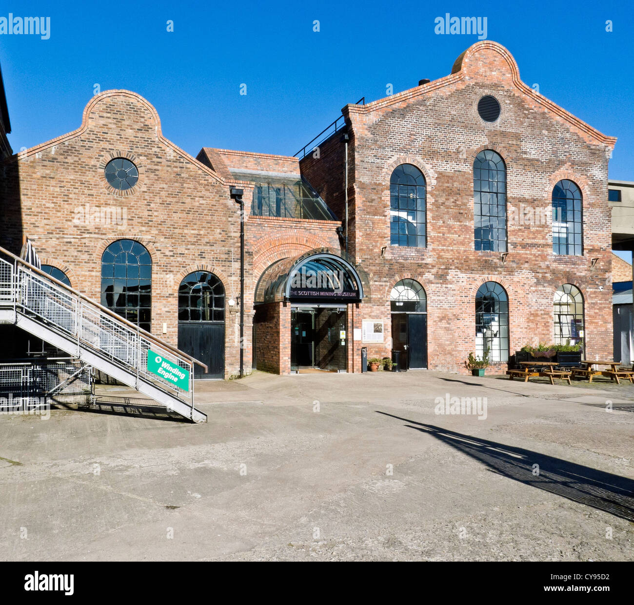 Entrance to National Mining Museum Scotland The Lady Victoria Colliery Newtongrange Midlothian Stock Photo