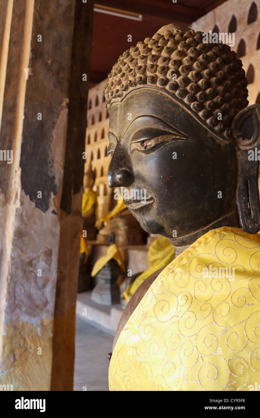 Buddha Statues in the Temple Wat Si Saket in Vientiane, Laos Stock
