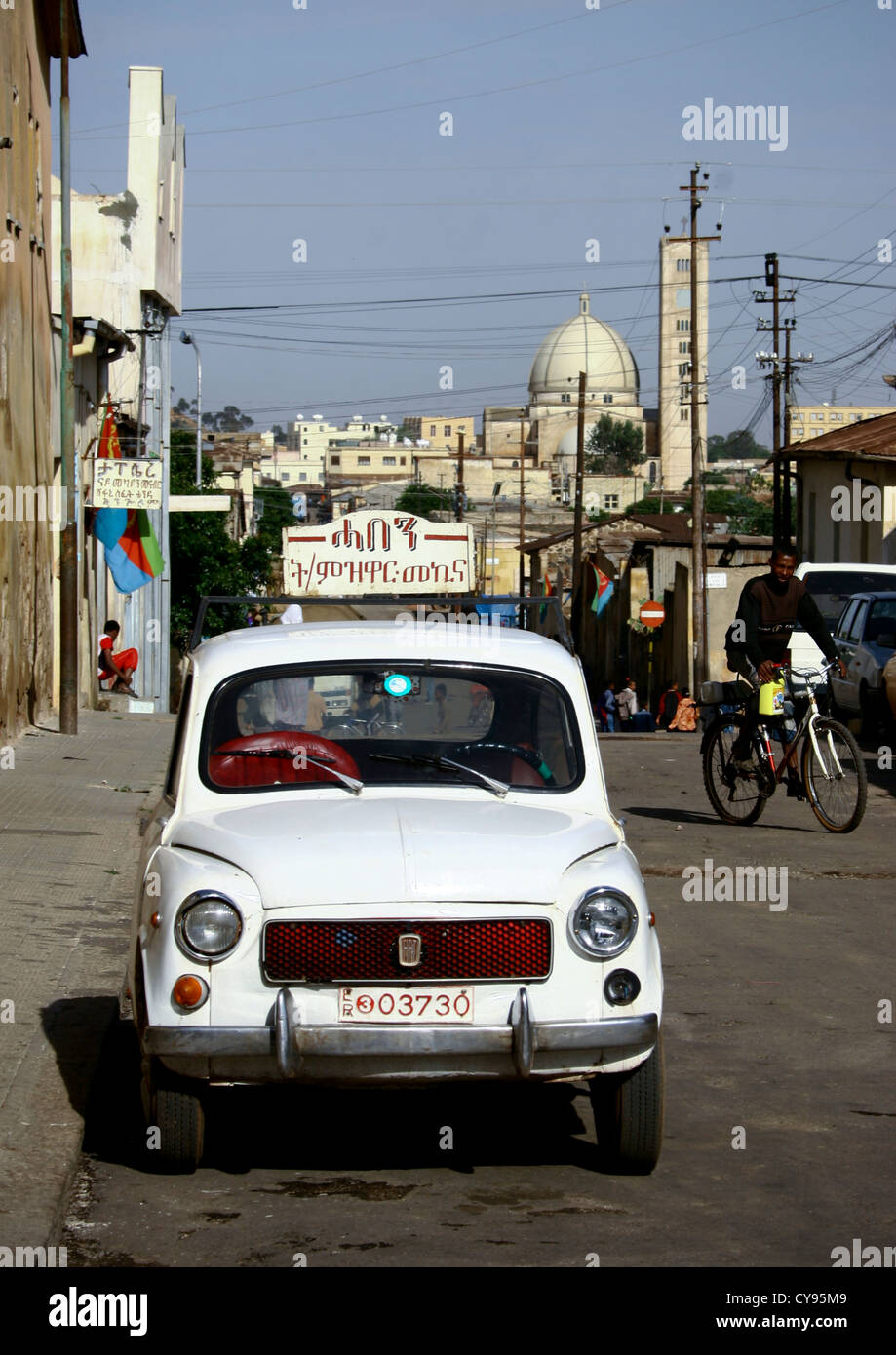 Driving School With Fiat Old Car, Asmara, Eritrea Stock Photo Alamy