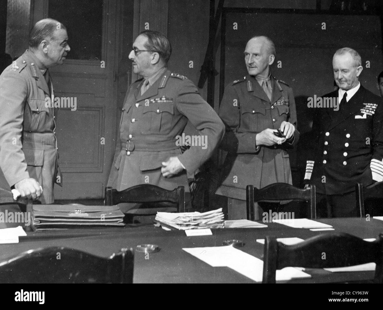 TEHRAN CONFERENCE 1943. Members of the British delegation - see Description below for names. Photo Lewis Gale Stock Photo
