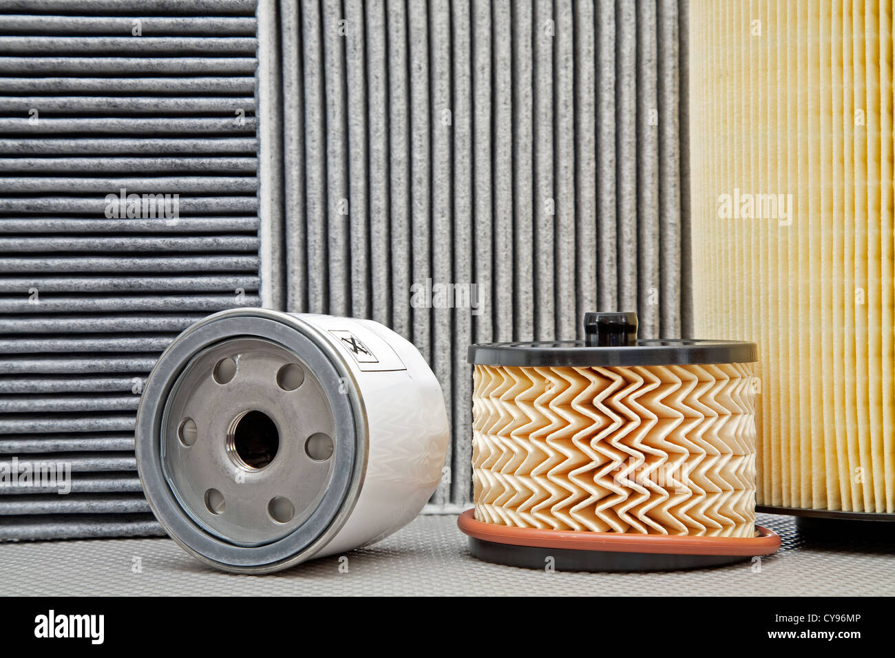 five various car filters Stock Photo Alamy