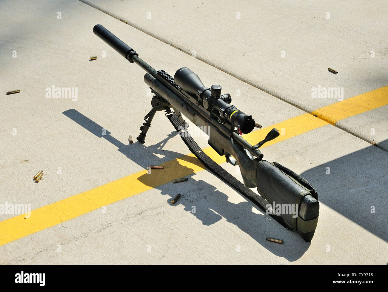 Automatic Rifle (AR) at FBI shooting range in Chicago, Illinois, USA
