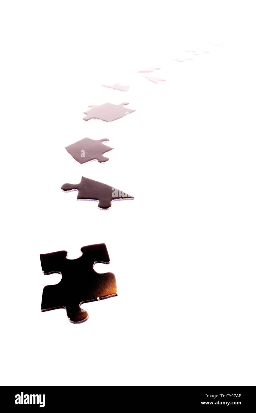 jigsaw puzzle pieces isolated on a white background Stock Photo - Alamy