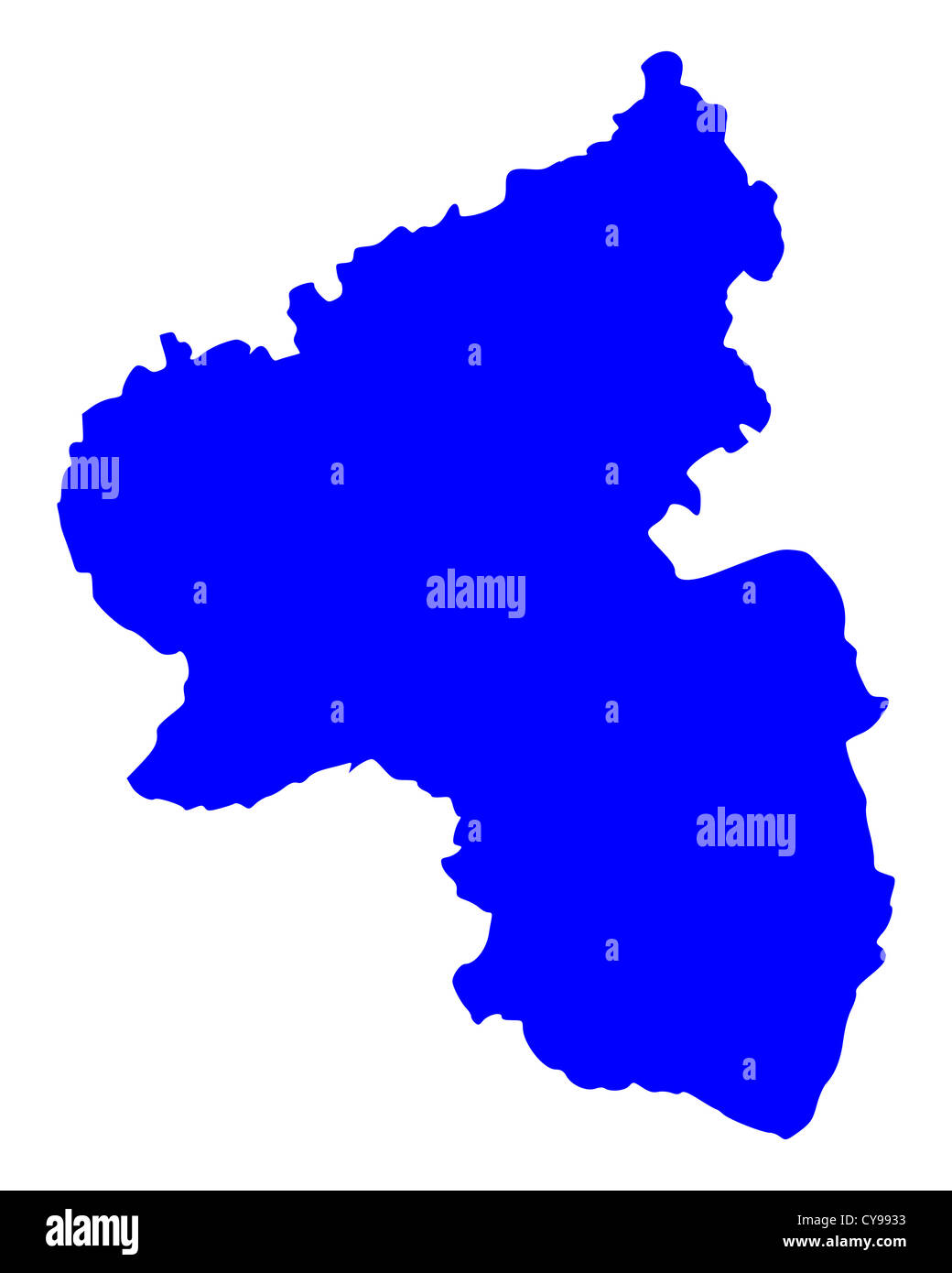 Map of RhinelandPalatinate Stock Photo Alamy