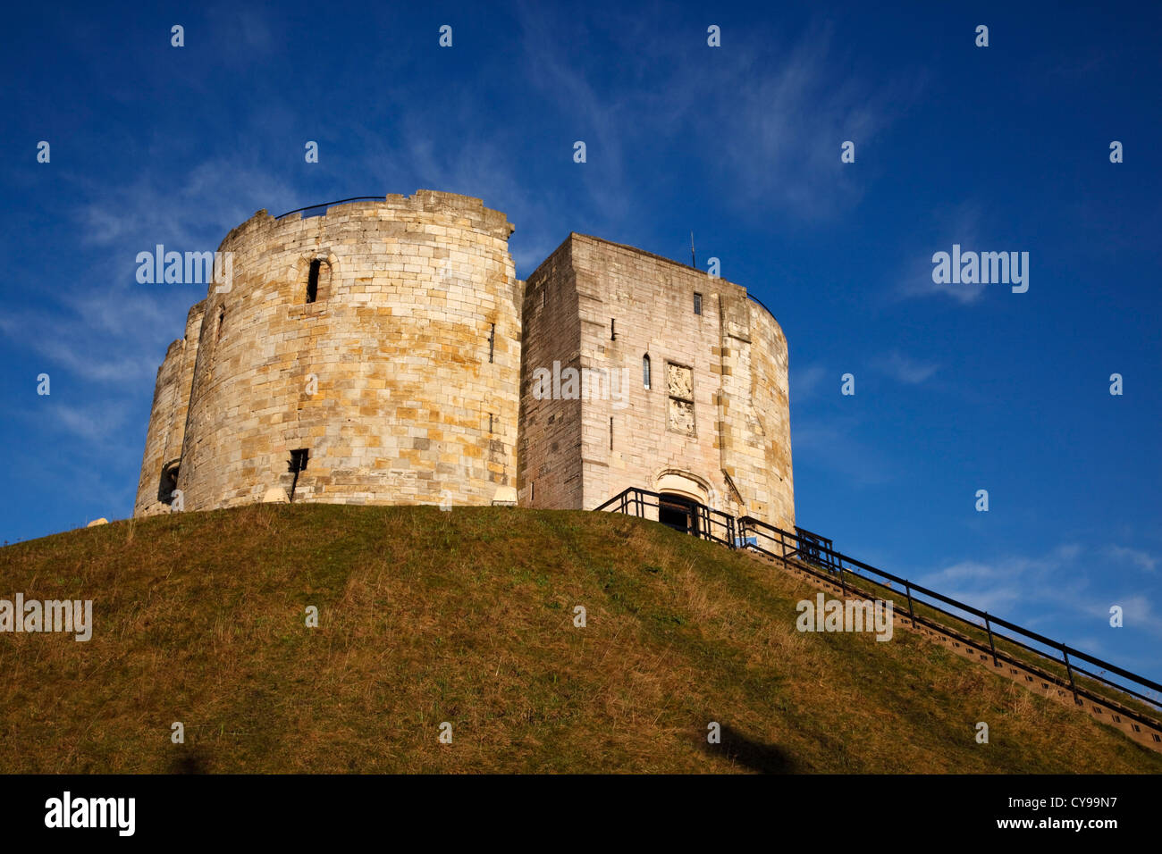 Cliffords Tower, York, Yorkshire, England, UK Stock Photo