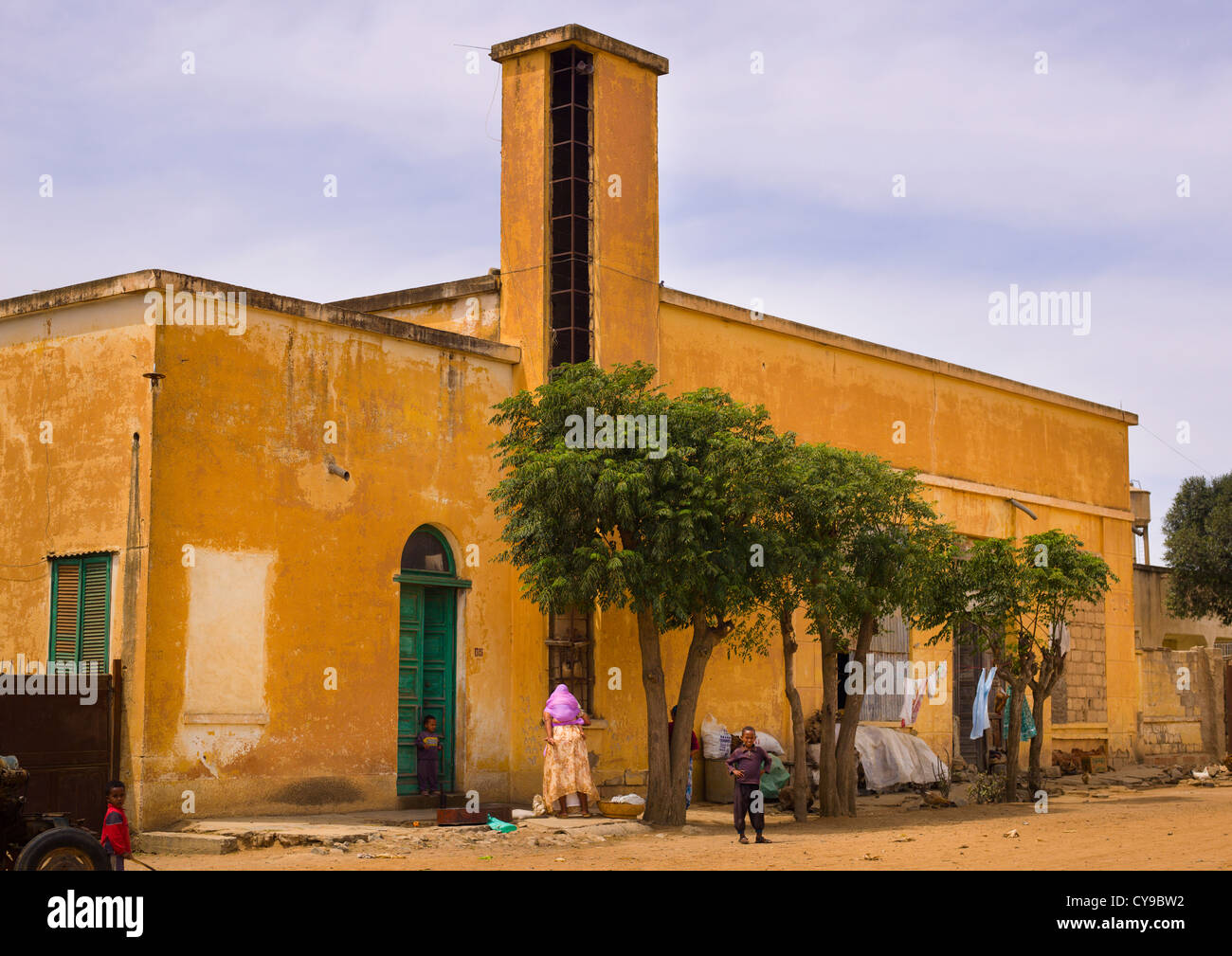 Old Italian Factory In Dekemhare, Eritrea Stock Photo