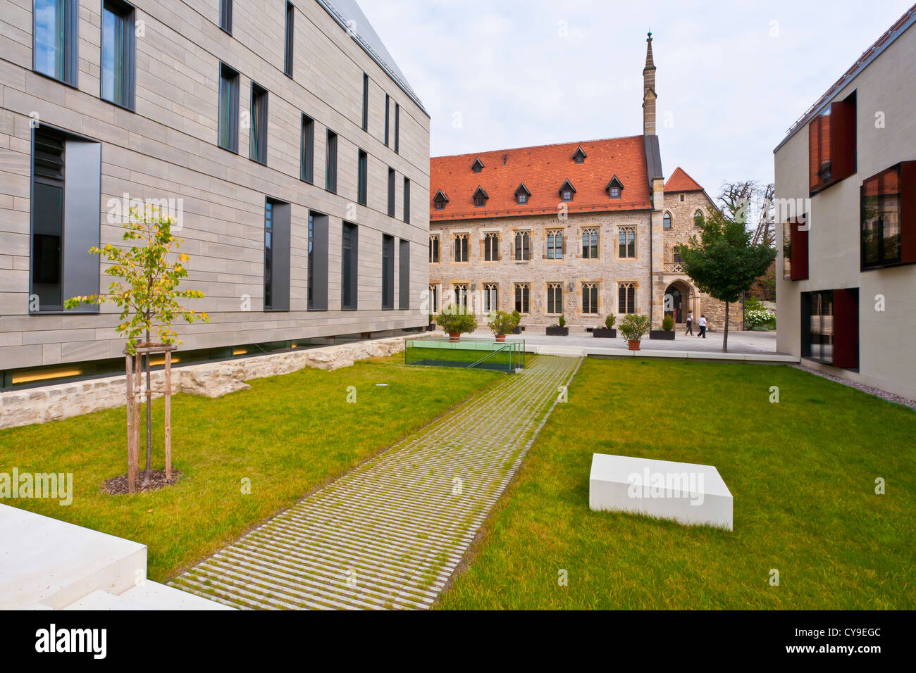 AUGUSTINIAN CHURCH, AUGUSTINERKIRCHE CHURCH AND ABBEY, CLOISTER, MEETING PLACE, ERFURT, THURINGIA, GERMANY Stock Photo
