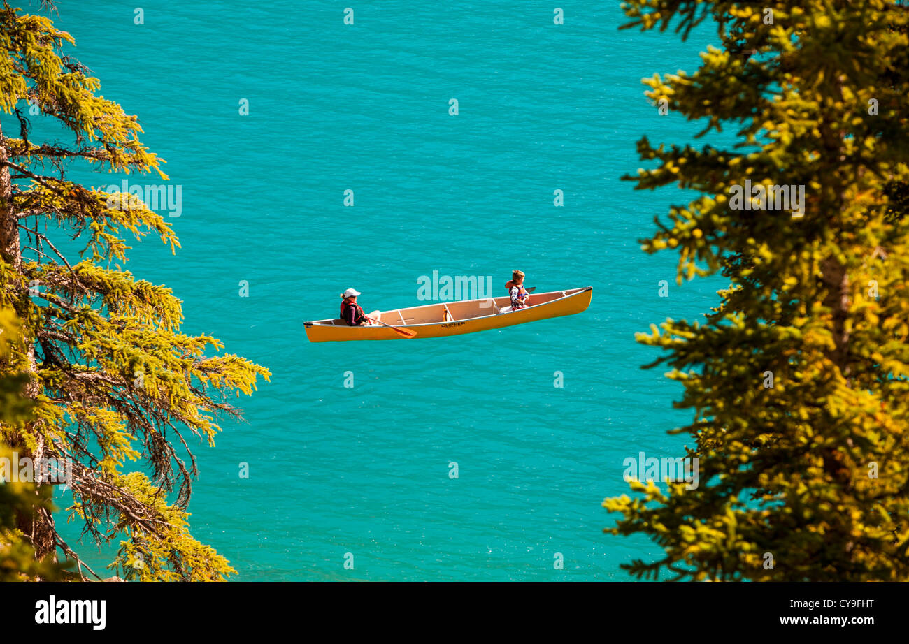 Moraine Lake in the Canadian Rockies is one of the most picturesque ...