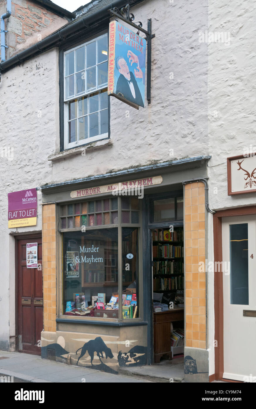 Wales, Hay-on-Wye, bookshop Stock Photo