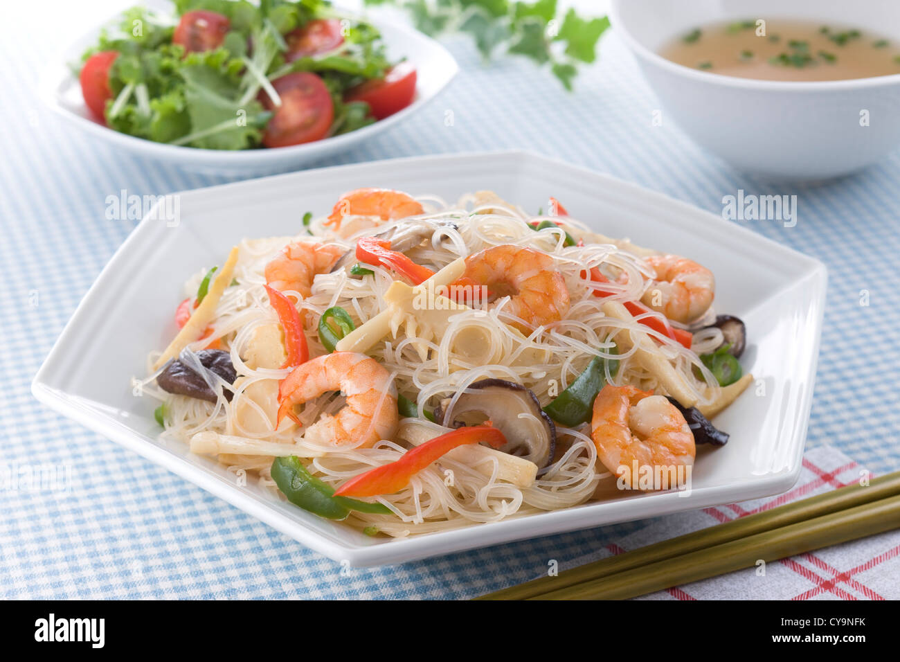 Fried Rice Vermicelli Stock Photo Alamy