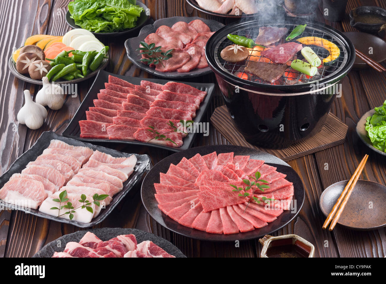 Korean charcoal barbecue hires stock photography and images Alamy