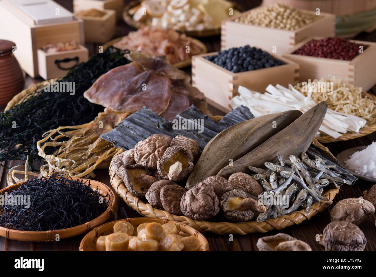 Traditional Japanese Dried Food Stock Photo