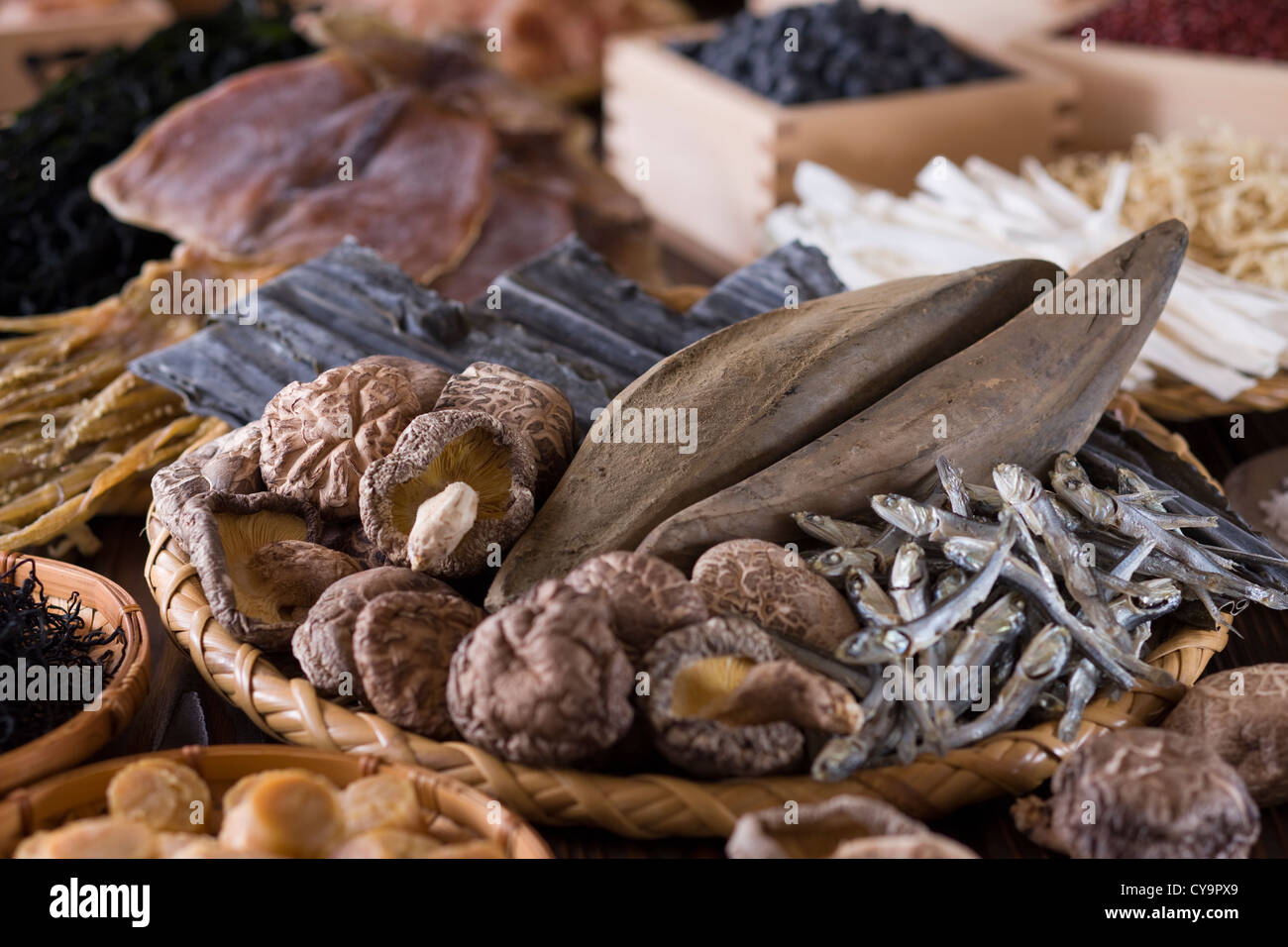Traditional Japanese Dried Food Stock Photo