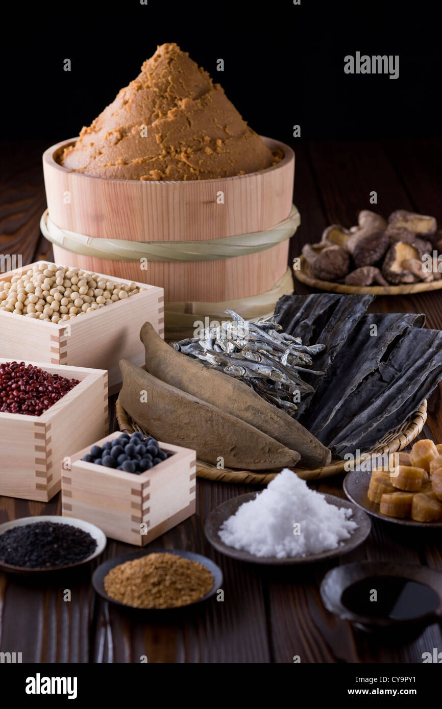Ingredients of Traditional Japanese Food Stock Photo Alamy