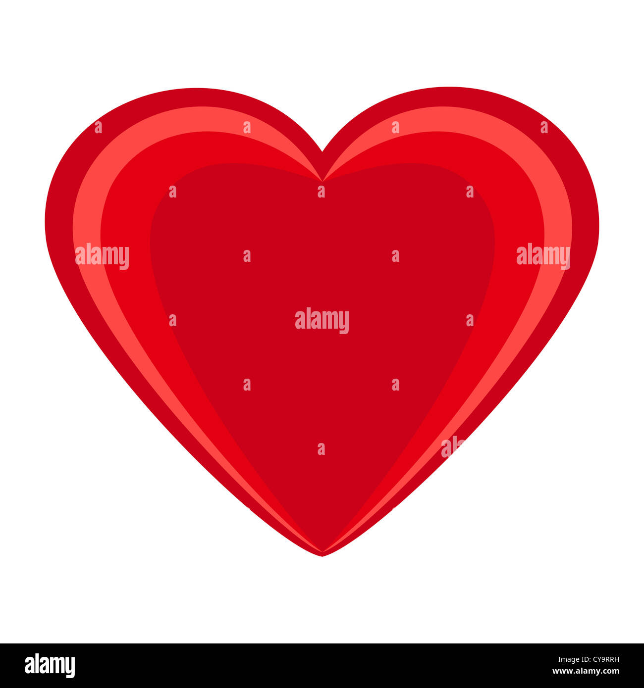 Illustration of a red heart isolated on white background Stock Photo ...
