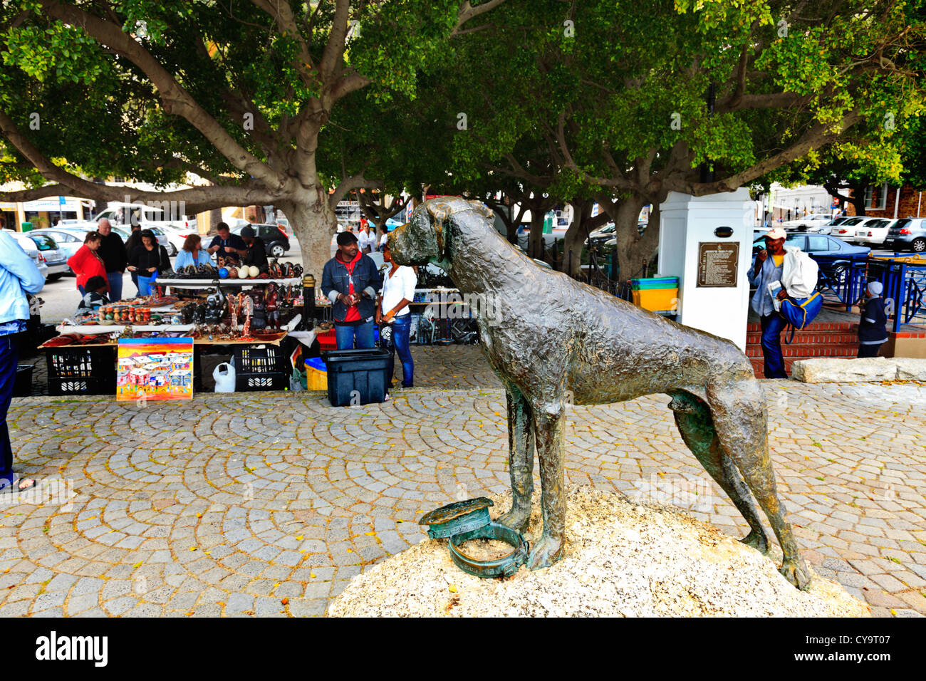 The commemorative statue of Just Nuisance in Simonstown near Cape Town