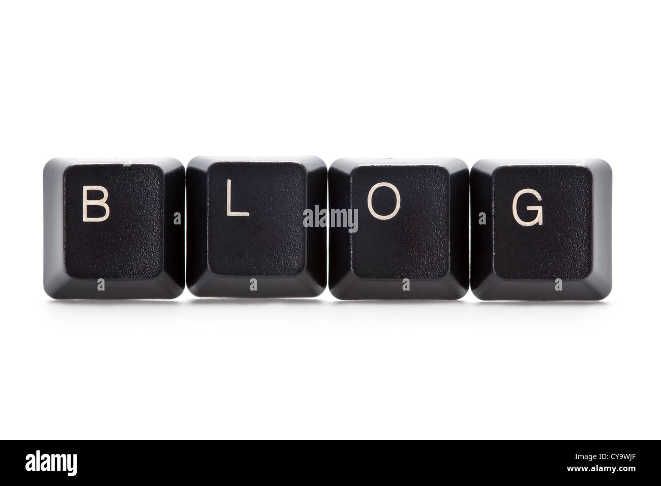 blog word spelled out using isolated computer keys Stock Photo